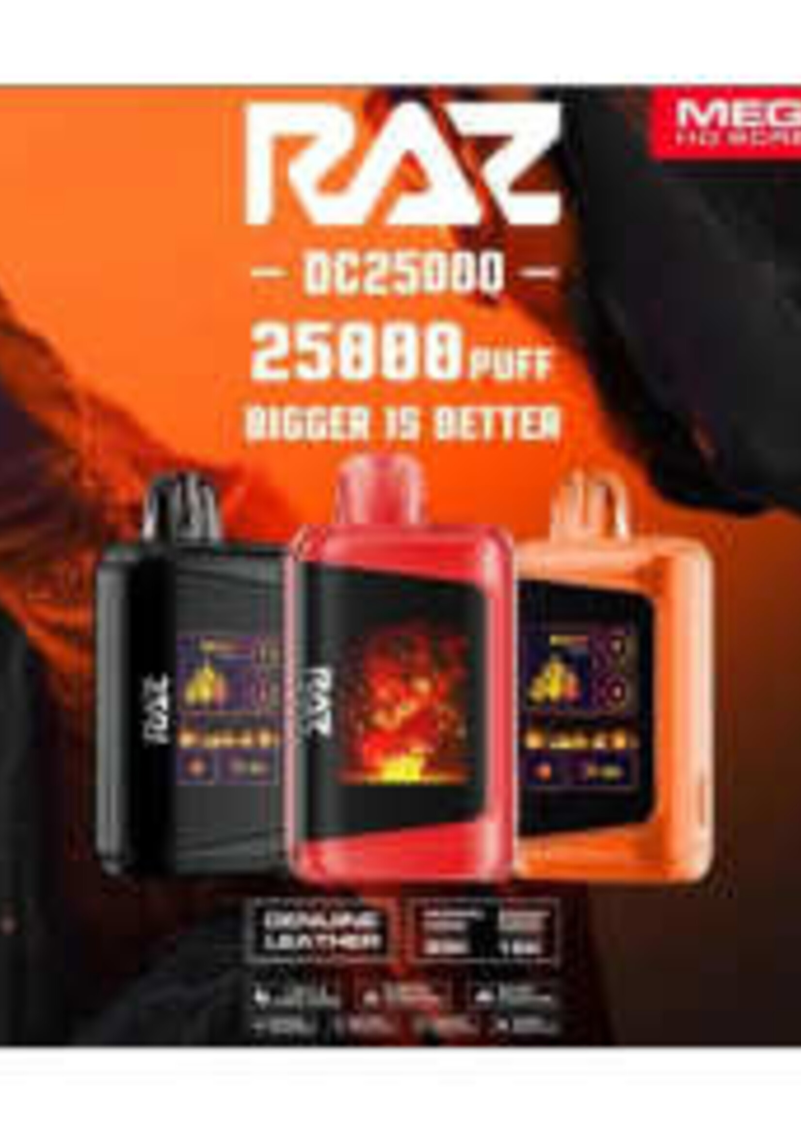 Raz RAZ DC25000 Rechargeable Disposable Blue Razz Ice