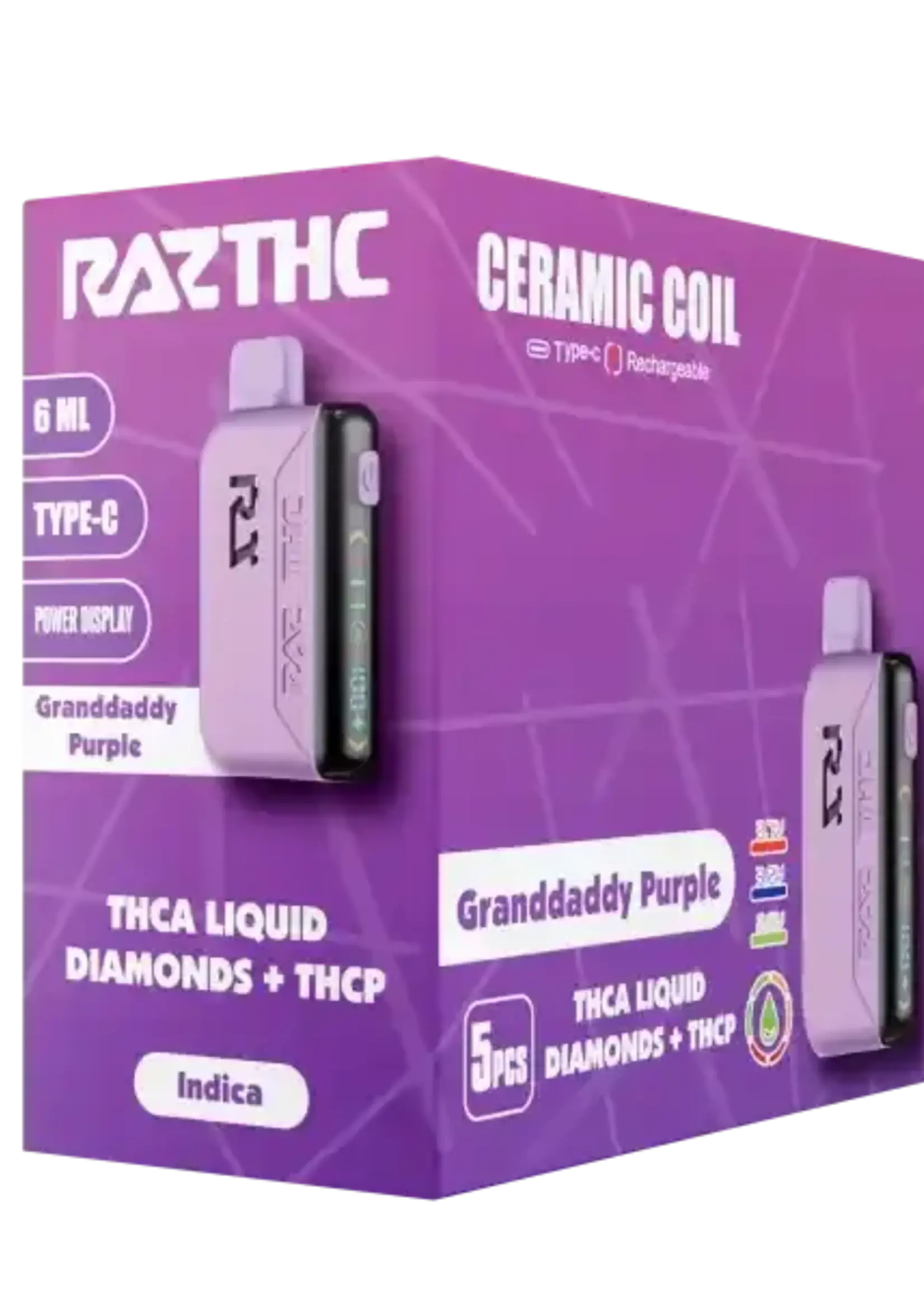 Raz RAZ THC - Disposable - 6ml - THCa + THCp - Granddaddy Purple