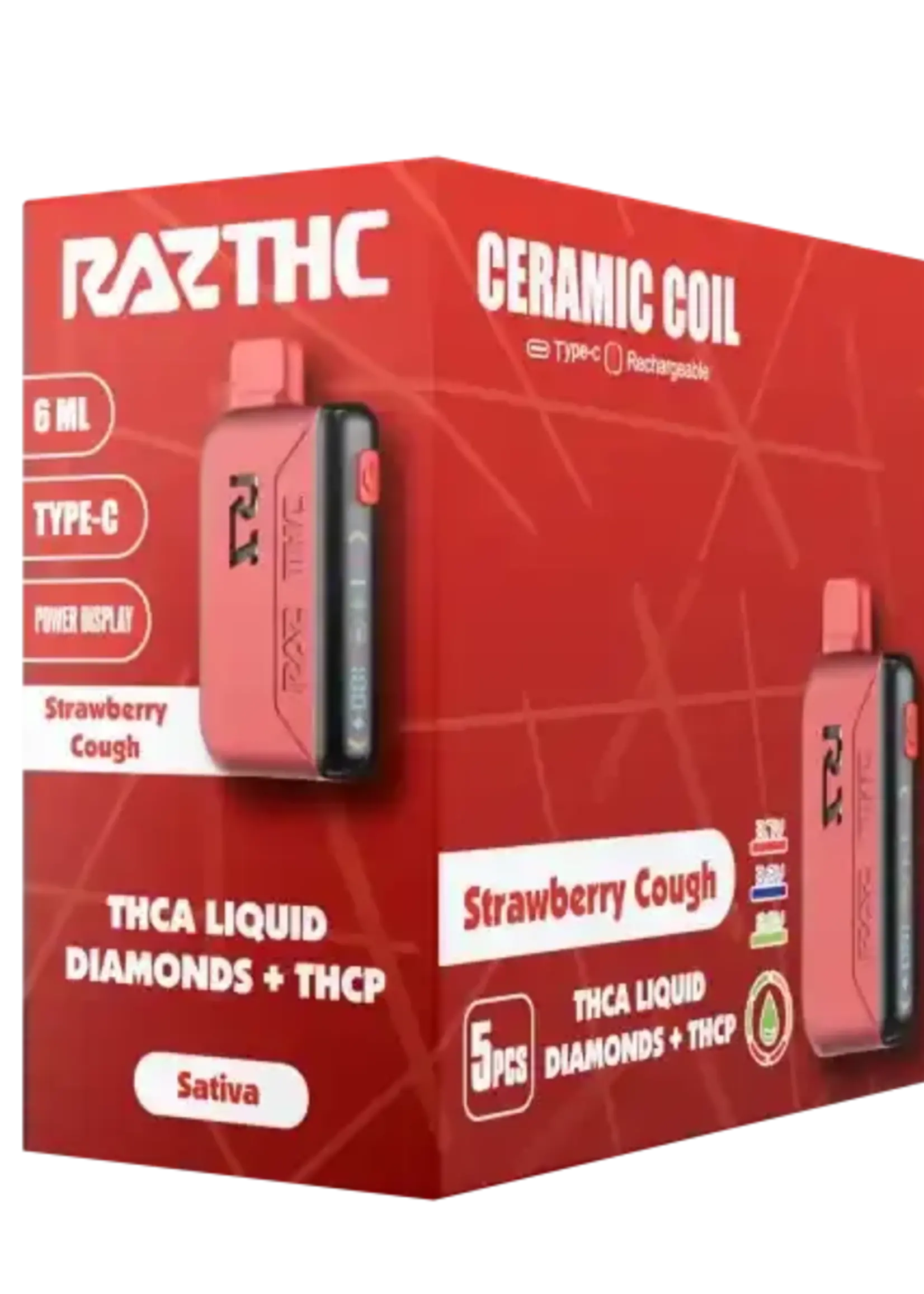 Raz RAZ THC - Disposable - 6ml - THCa + THCp - Strawberry Cough