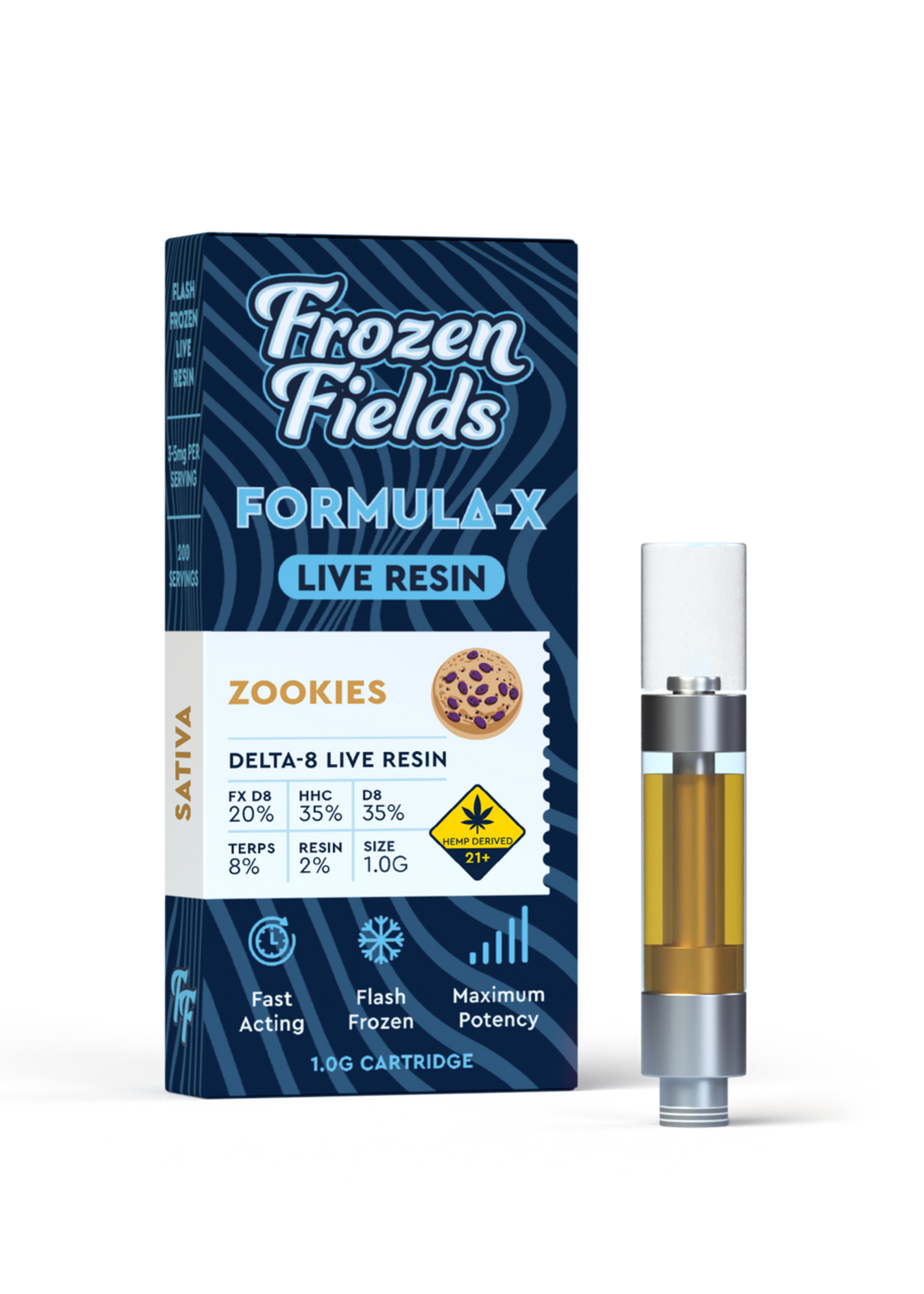 Frozen Fields Frozen Fields - Formula-X - Cartridge - Live Resin - 1 G GMO Zookies Sauce