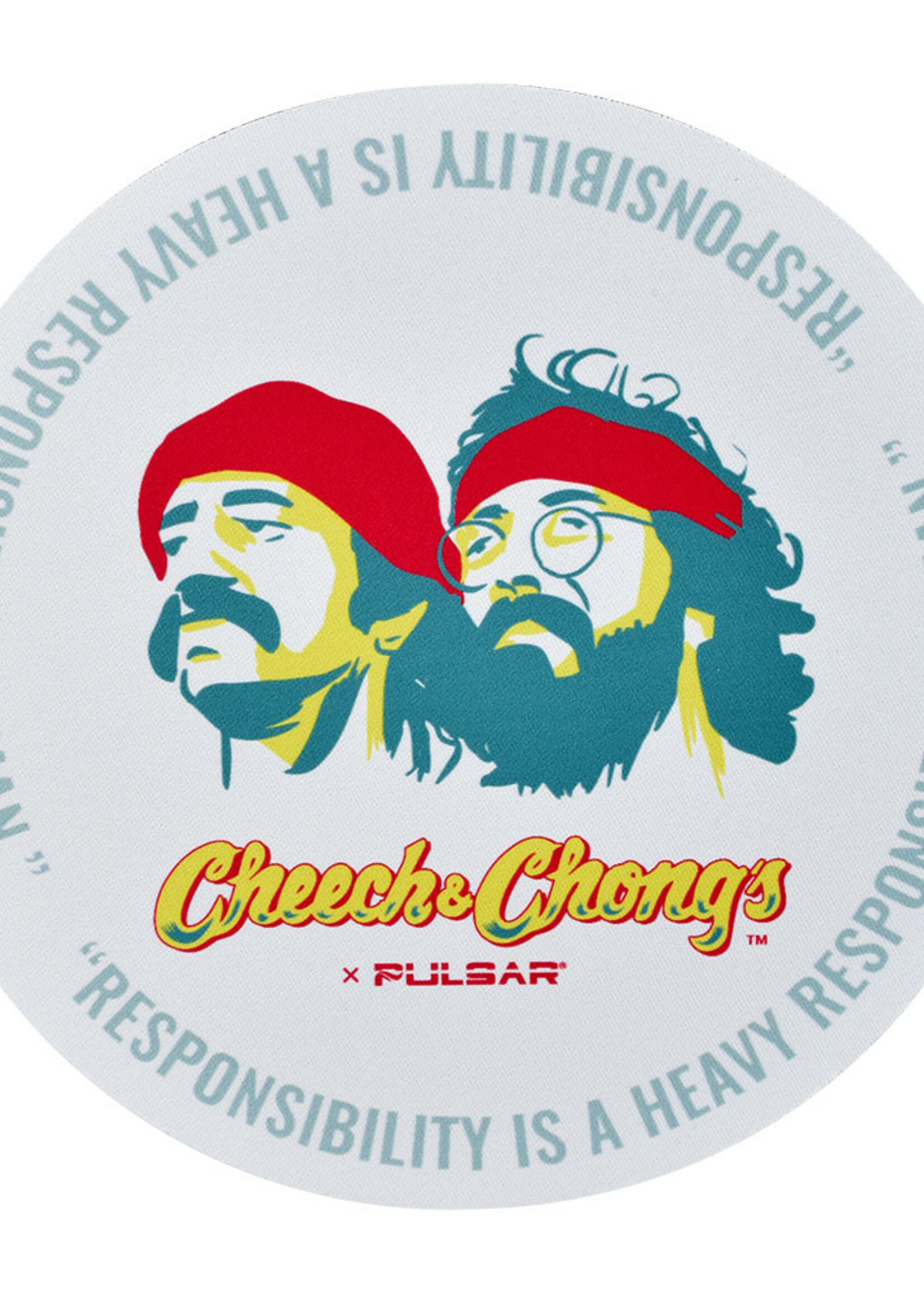 Pulsar Cheech & Chong's x Pulsar Fabric Top Dab Mat | Responsibility | 8"