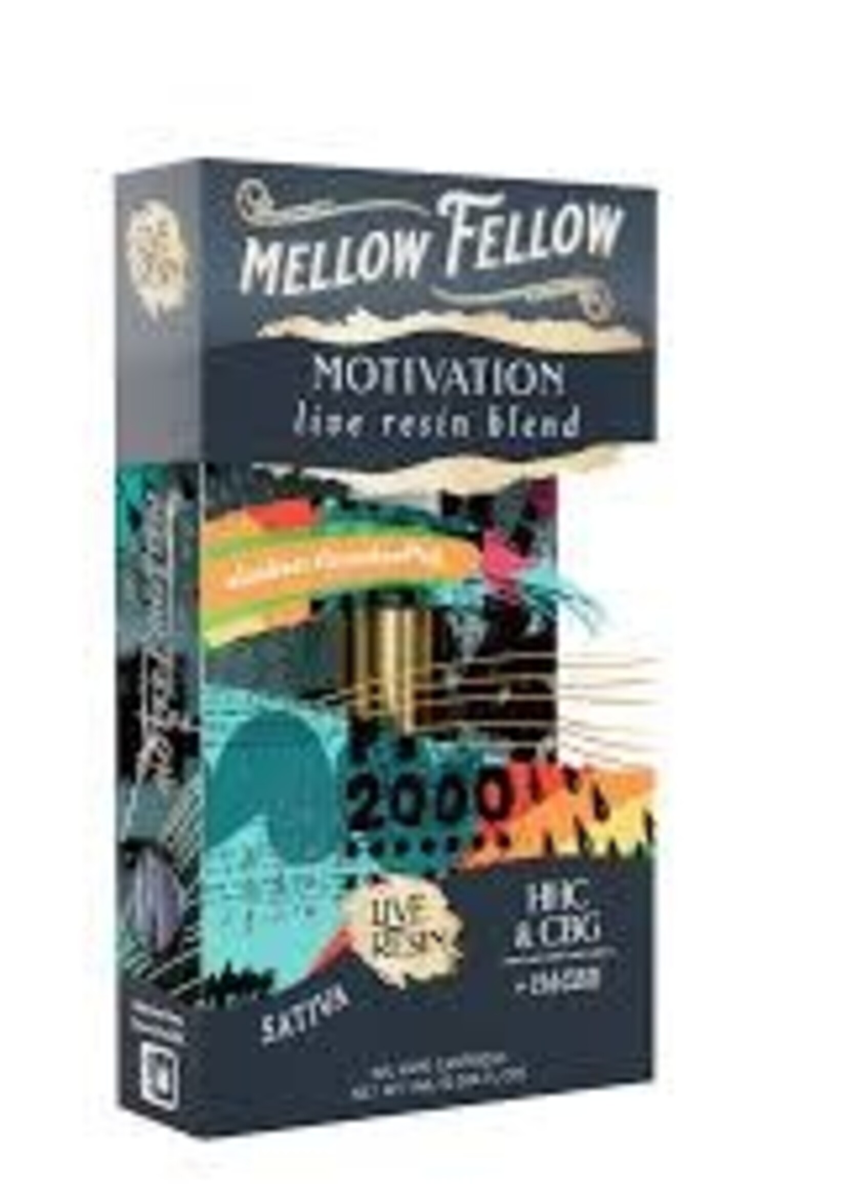 Mellow Fellow Mellow Fellow - Cartridge 1mL - Live Resin - Motivation Blend - Alaskan Thunder Fuck - POP