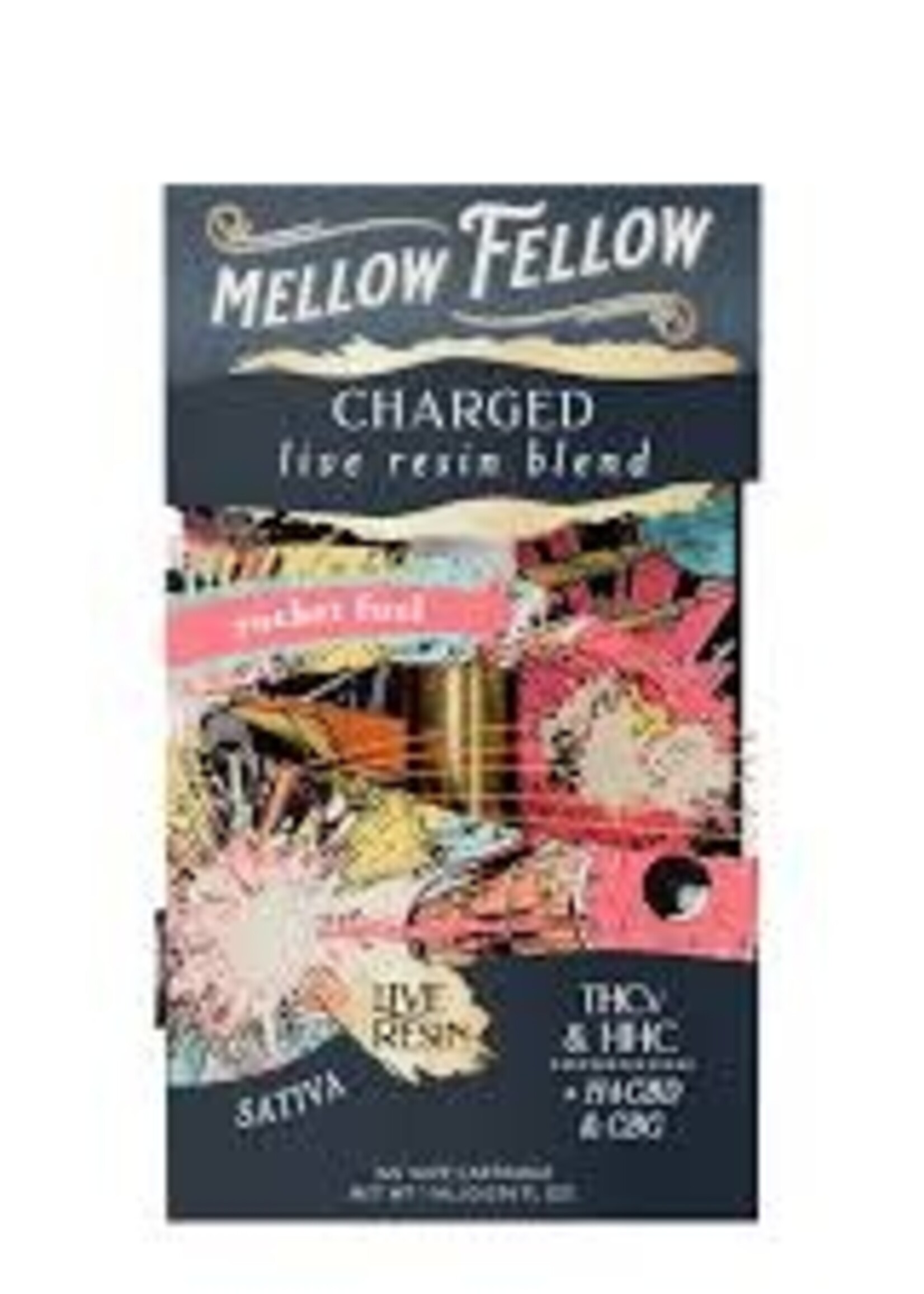 Mellow Fellow Mellow Fellow - Cartridge 1mL - Live Resin - Charged Blend - Rocket Fuel - POP