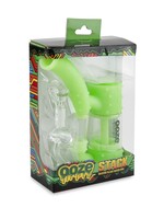 Ooze Ooze Stack Pipe Silicone Bubbler Green