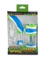 Ooze Ooze Stack Pipe Silicone Bubbler Blue White Green