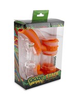 Ooze Ooze Stack Pipe Silicone Bubbler Orange