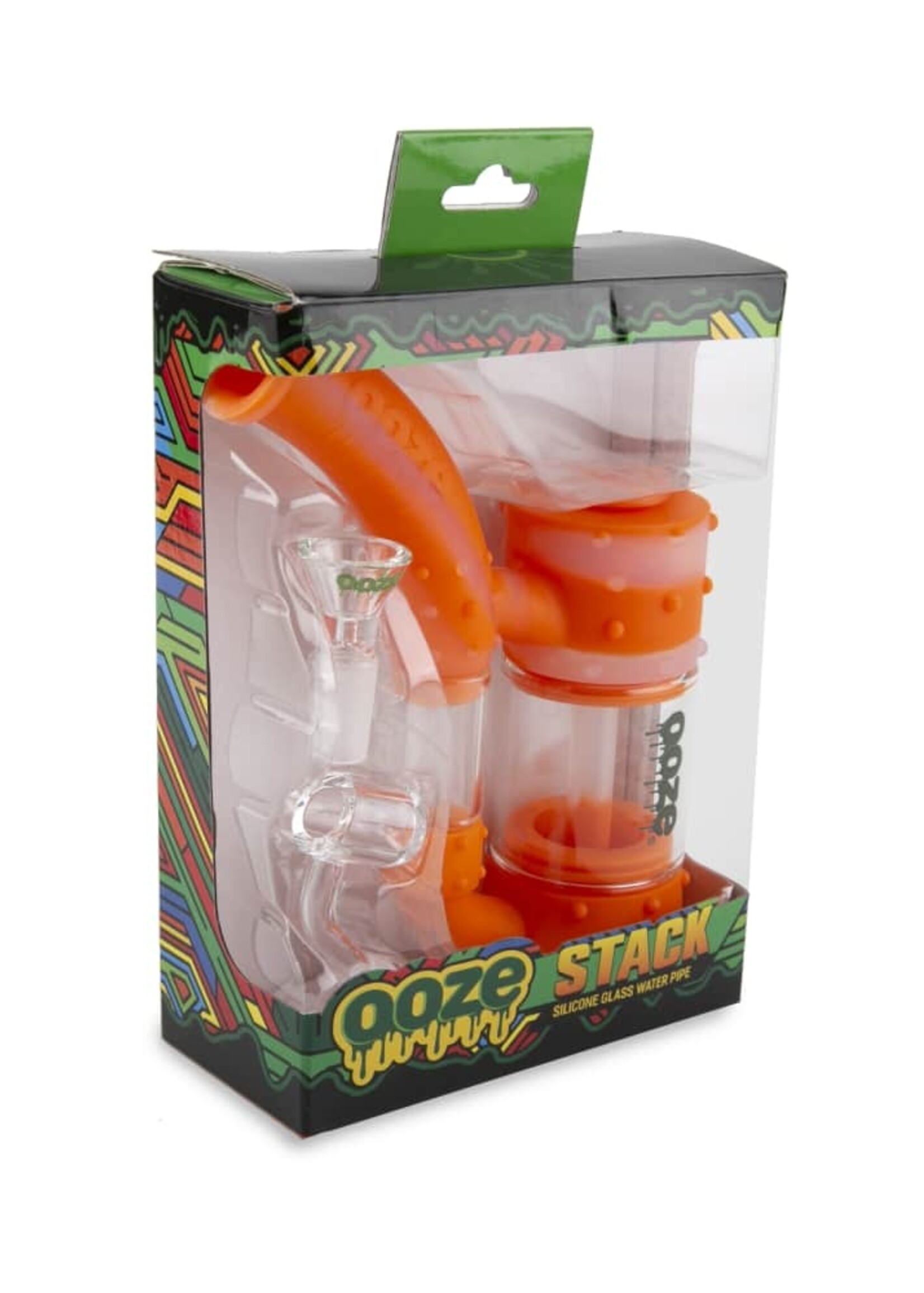Ooze Ooze Stack Pipe Silicone Bubbler Orange