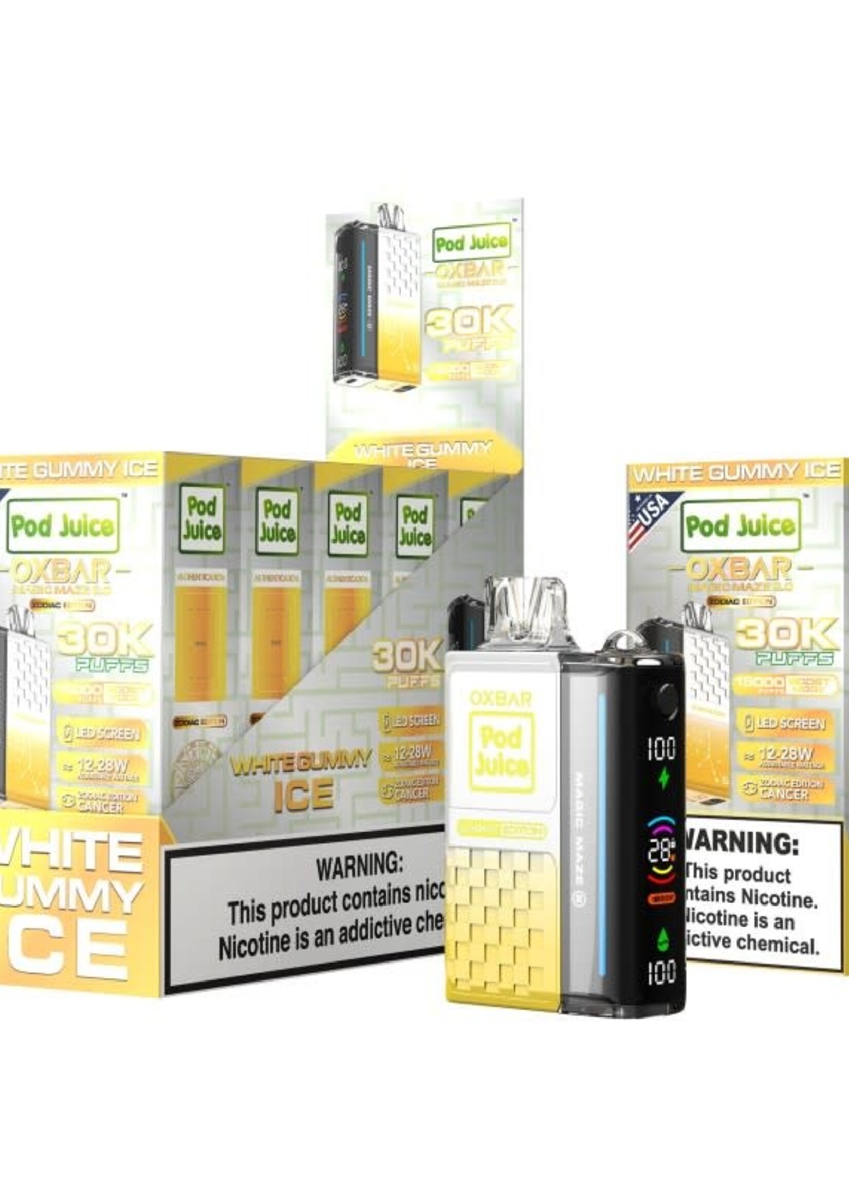 Oxbar OXBAR X POD JUICE MAGIC MAZE 2 – 30000 PUFFS – VAPE DISPOSABLE White Gummy Ice