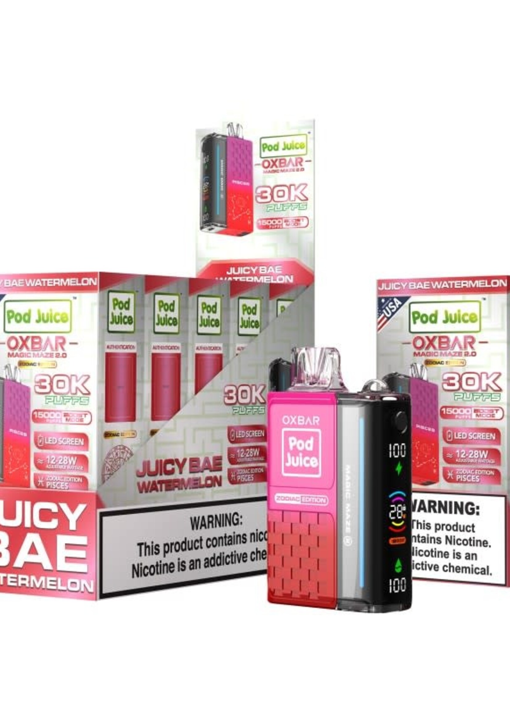 Oxbar OXBAR X POD JUICE MAGIC MAZE 2 – 30000 PUFFS – VAPE DISPOSABLE Juicy Bae Watermelon