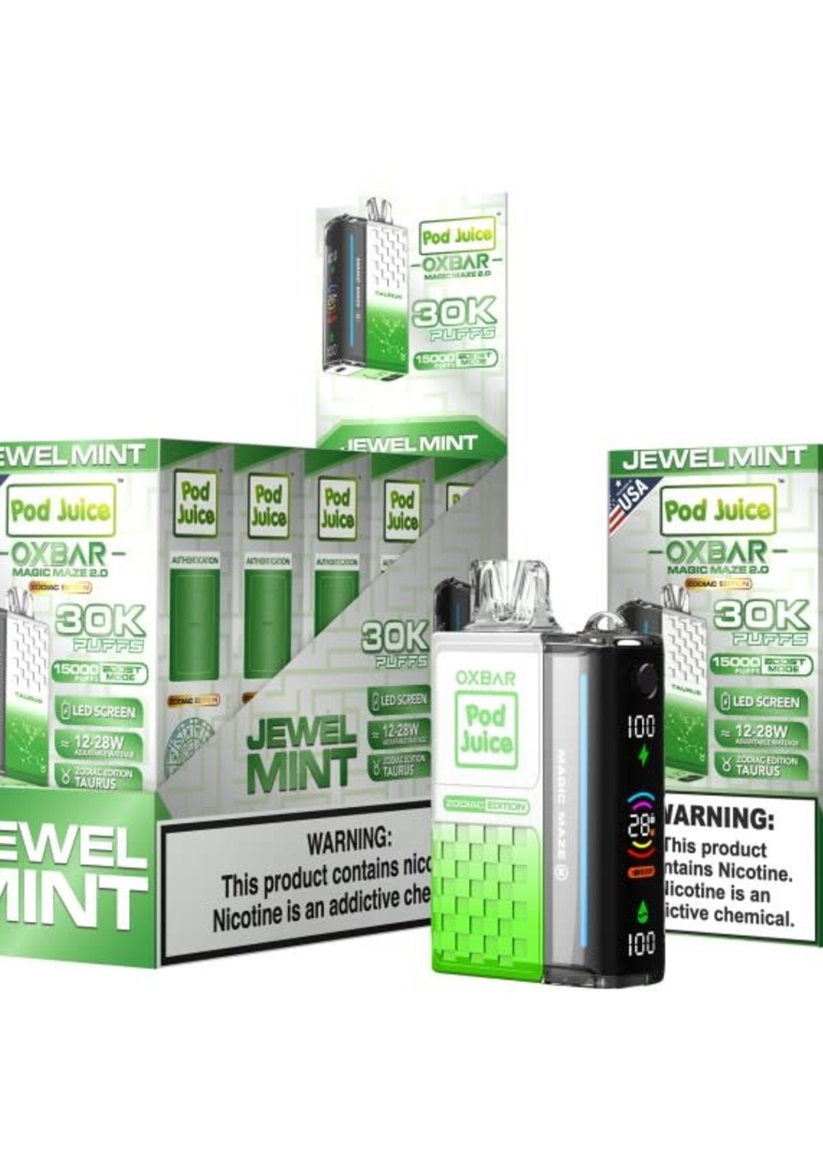 Oxbar OXBAR X POD JUICE MAGIC MAZE 2 – 30000 PUFFS – VAPE DISPOSABLE Jewel Mint