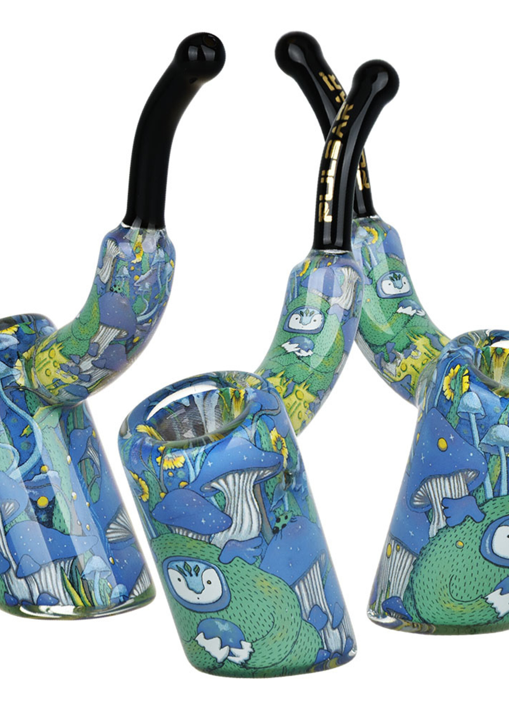 Pulsar Pulsar Inside Print Bent Sherlock Glass Hand Pipe Remembering How To Listen 4"