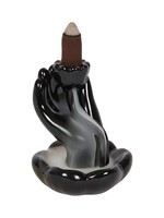 Backflow Magic Popular Hand Lotus Flower Ceramic Back Flow Incense Burner - 4 Inches