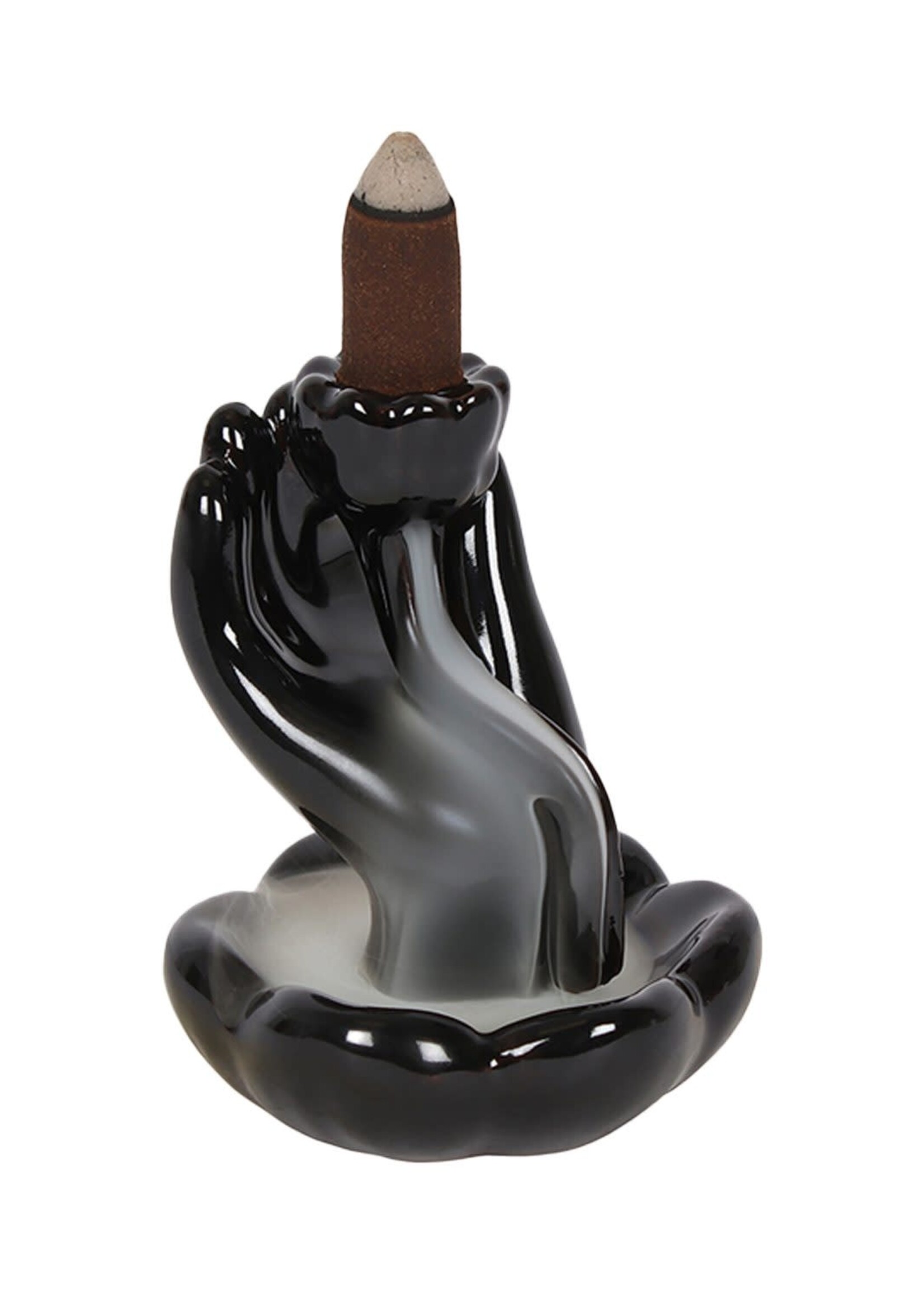 Backflow Magic Popular Hand Lotus Flower Ceramic Back Flow Incense Burner - 4 Inches