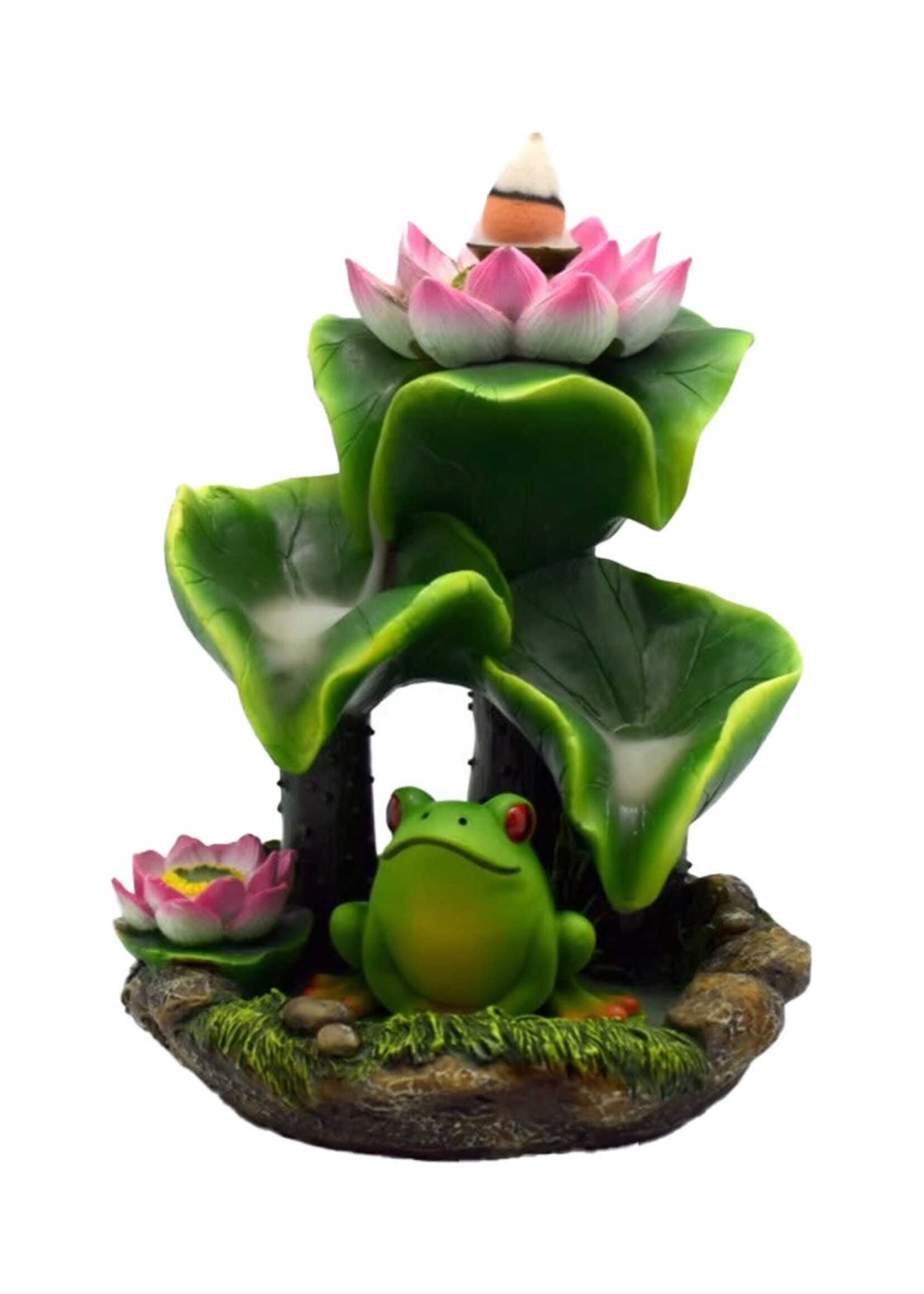 Backflow Magic Frog and Lily Pad Backflow Incense Burner