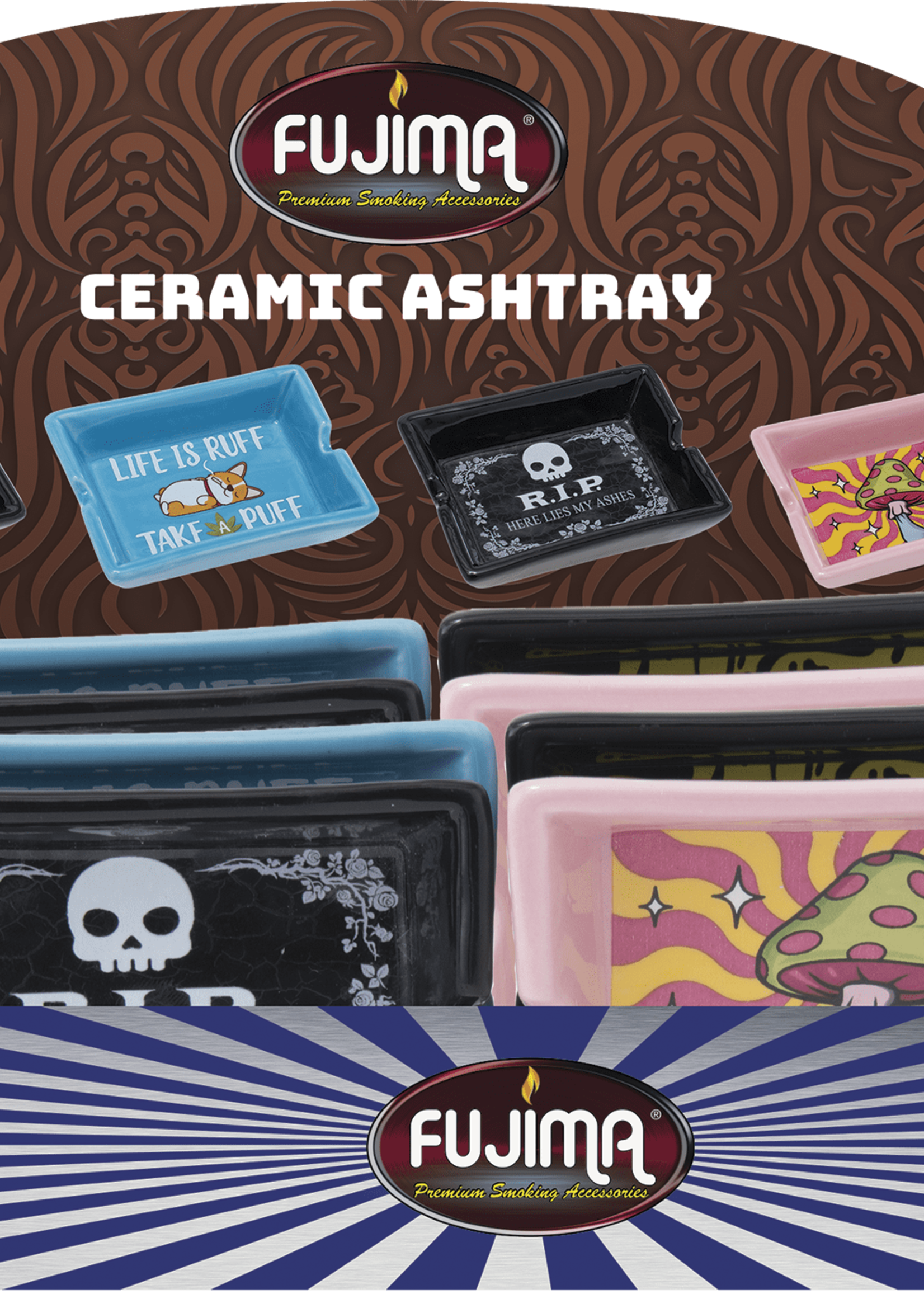 Fujima Novelty Ashtrays - Assorted Designs - Ceramic