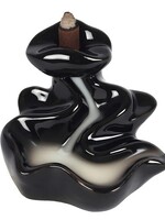 River Ceramic Back Flow Incense Burner - 4 Inches
