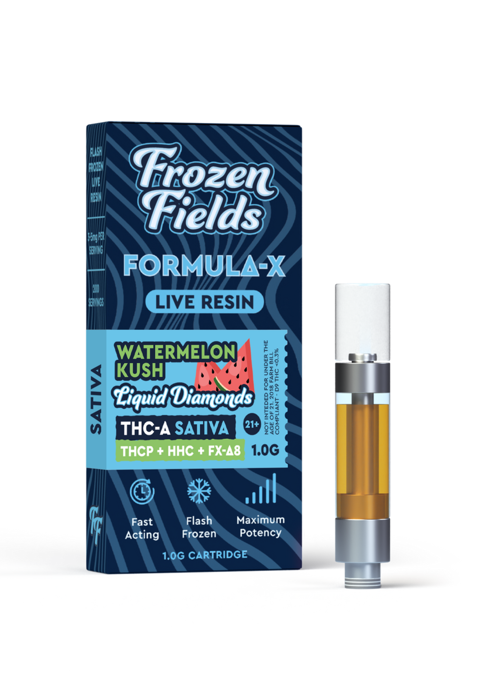Frozen Fields Frozen Fields - Formula-X - Cartridge - Live Resin - 1 G Watermelon Kush