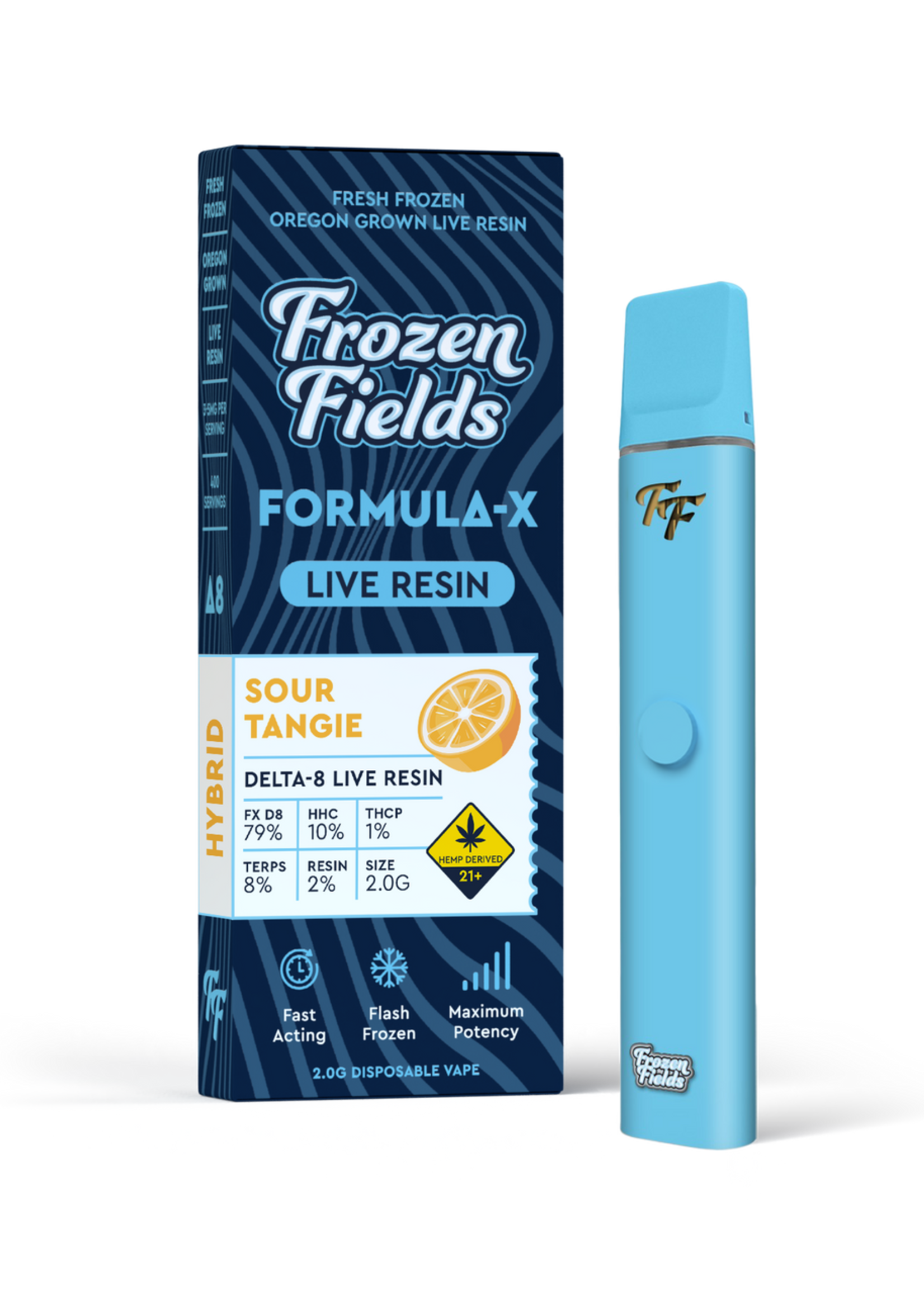 Frozen Fields Frozen Fields - Formula-X - Disposable Vape - Live Resin - 2 G Sour Tangie