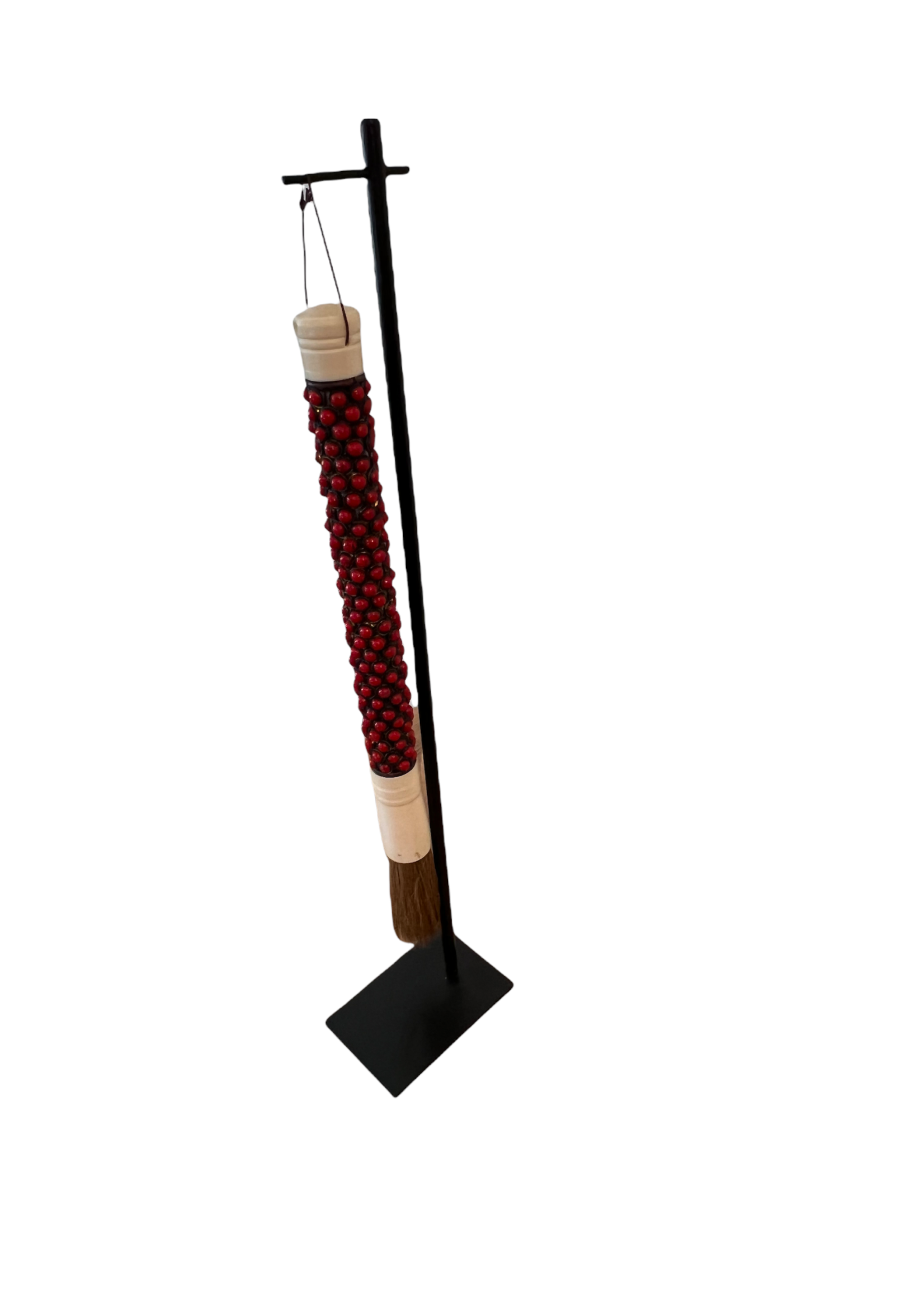 LILY'S LIVING BEADED CEREMONY BRUSH W/ IRON STAND