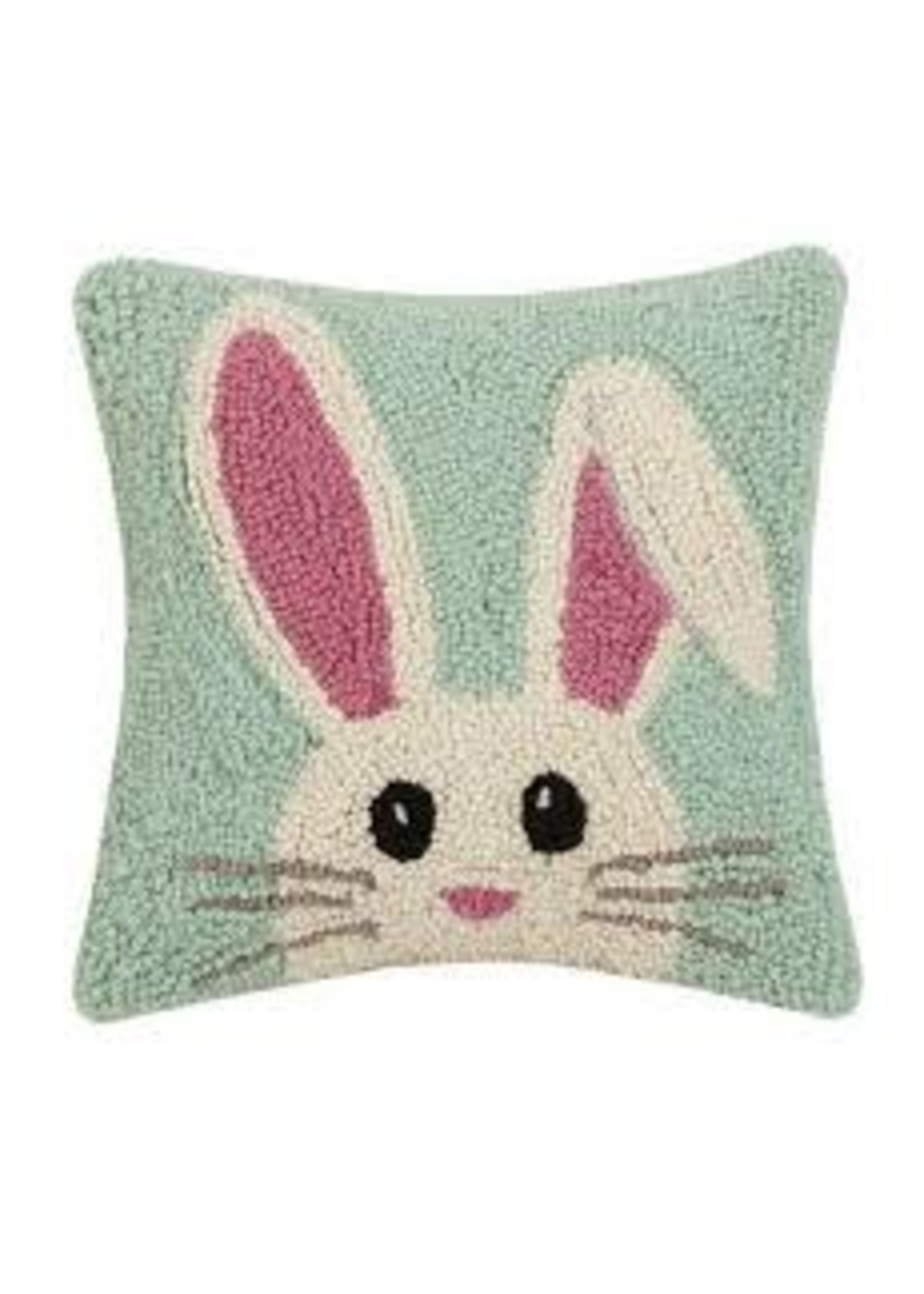 PEKING HANDICRAFT HELLO EASTER BUNNY 10 X 10 HOOK PILLOW