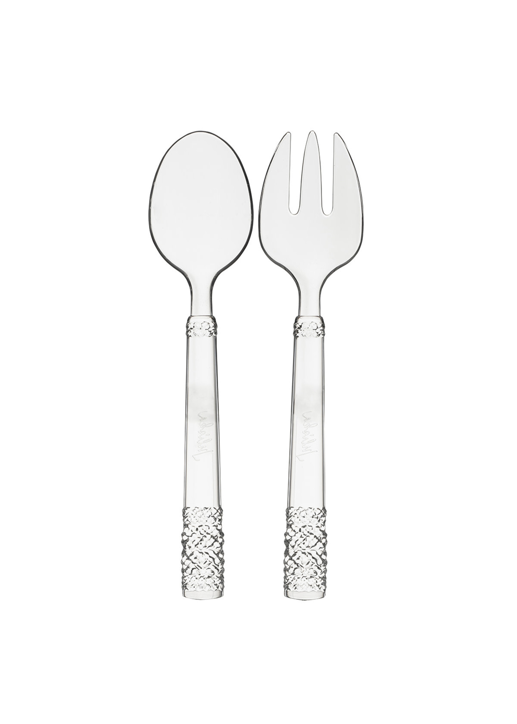 Juliska Le Panier Clear Acrylic Salad Servers