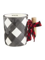 Mud Pie Black Buffalo Plaid Oversized Mug