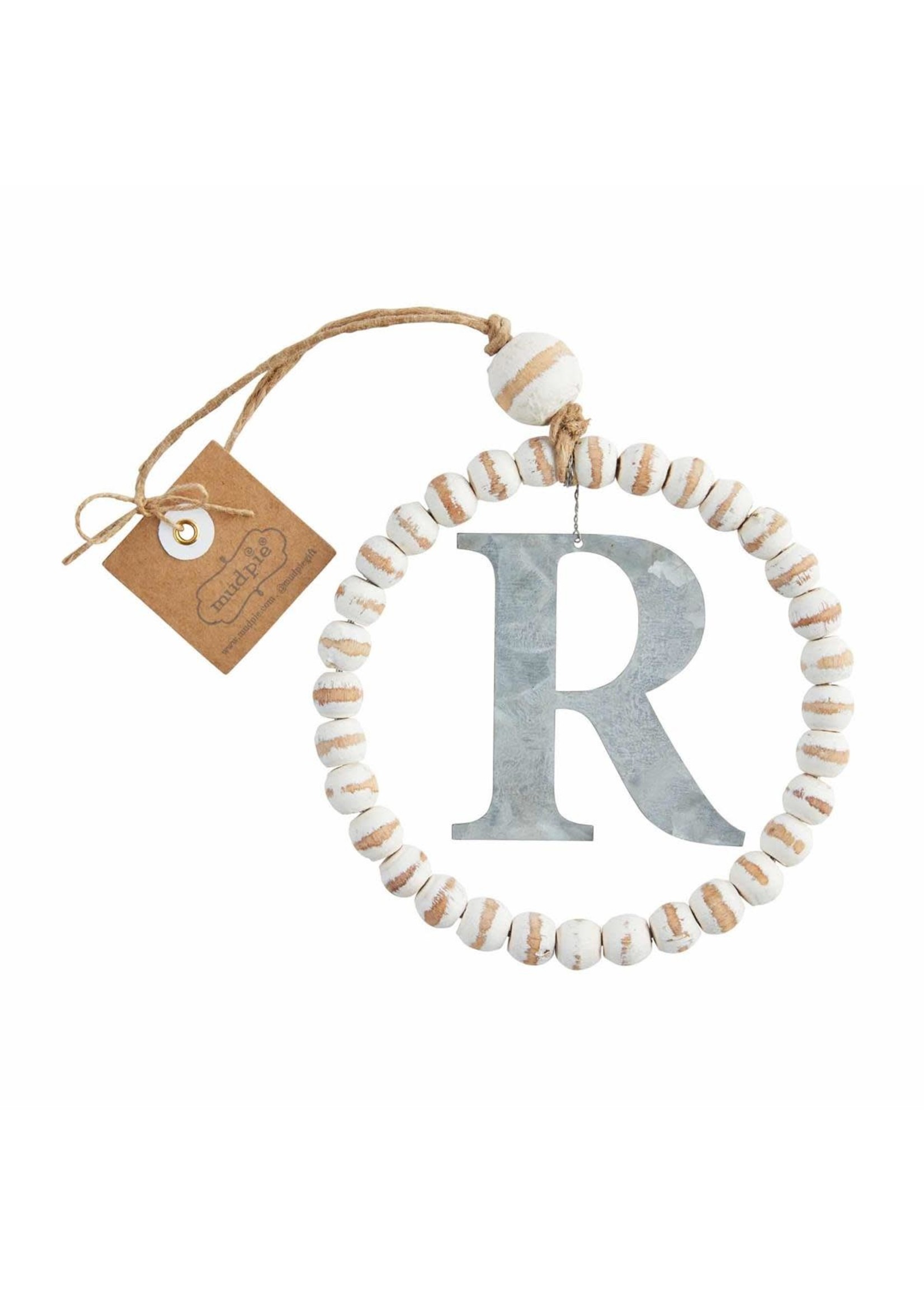 Mud Pie D Initial Beaded Ornament