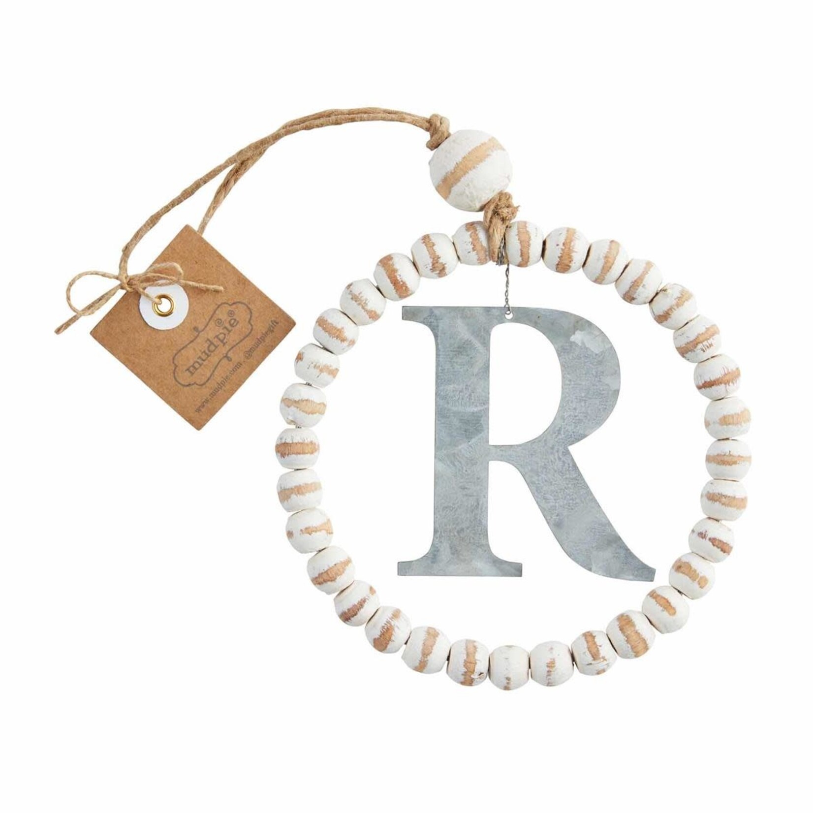 Mud Pie N Initial Beaded Ornament