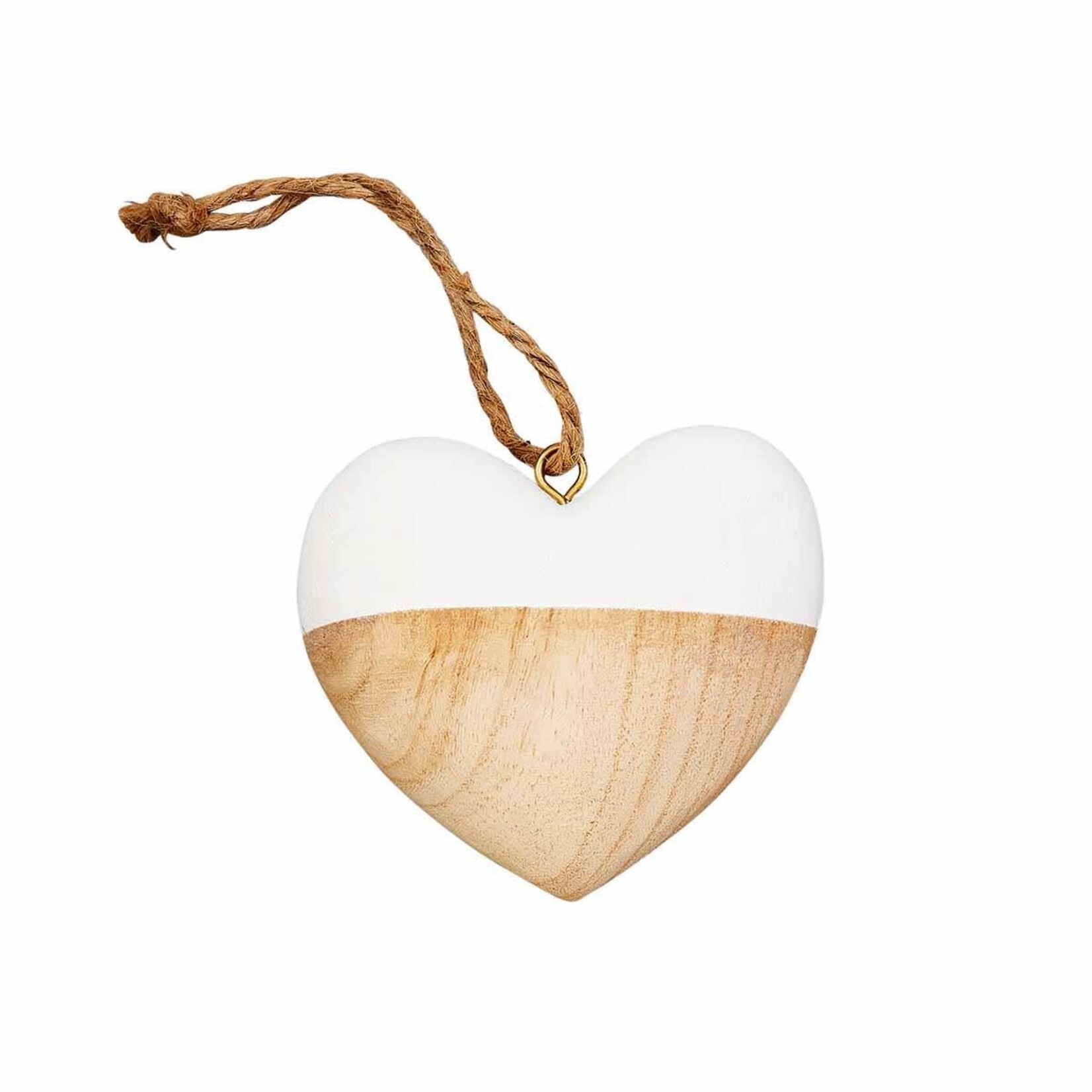 Mud Pie Heart Paulownia Ornament