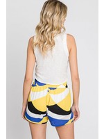 GeeGee Zeometric Printed Athletic Shorts