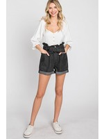 GeeGee Washed Denim Mini Shorts