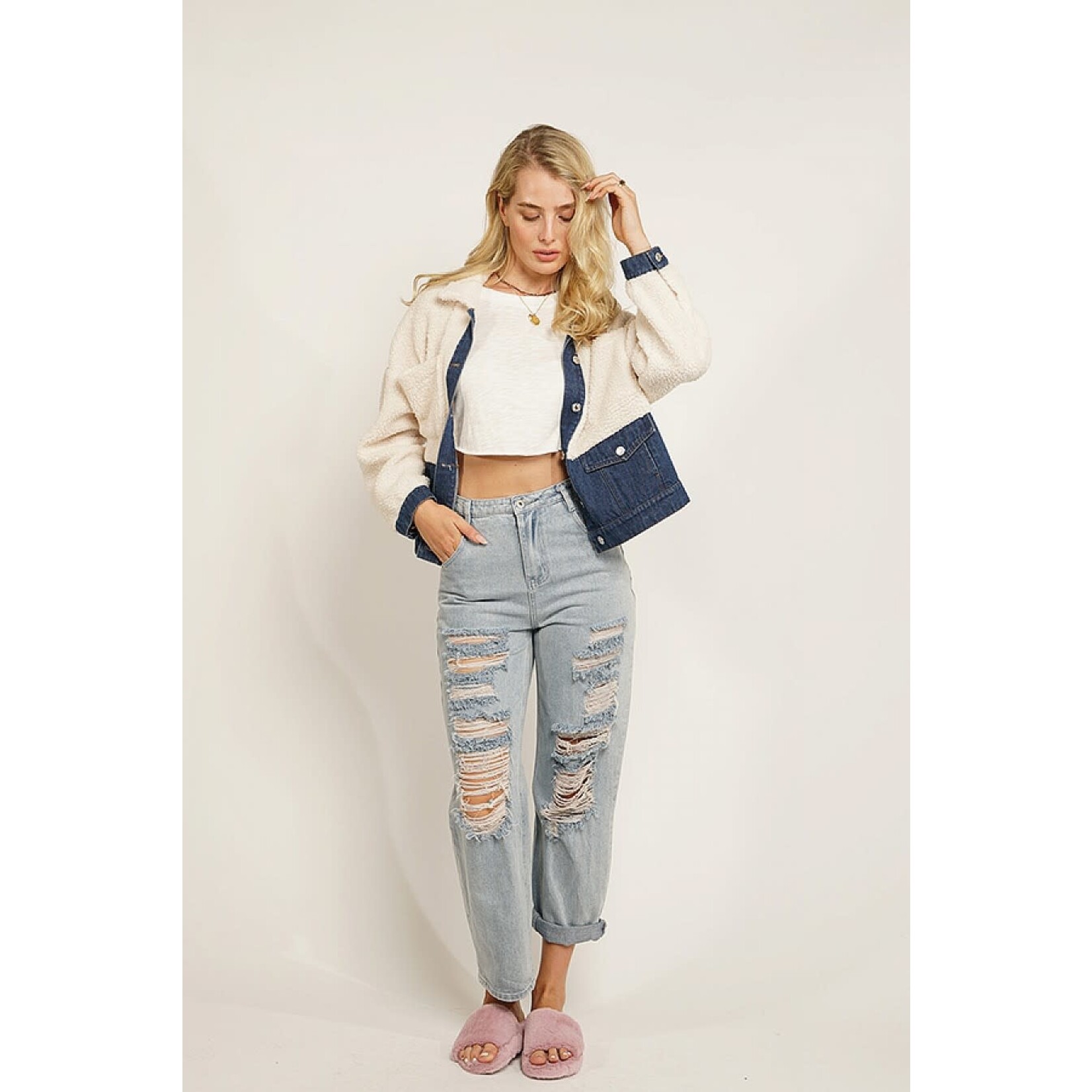 GeeGee Plus Size Denim Jacket