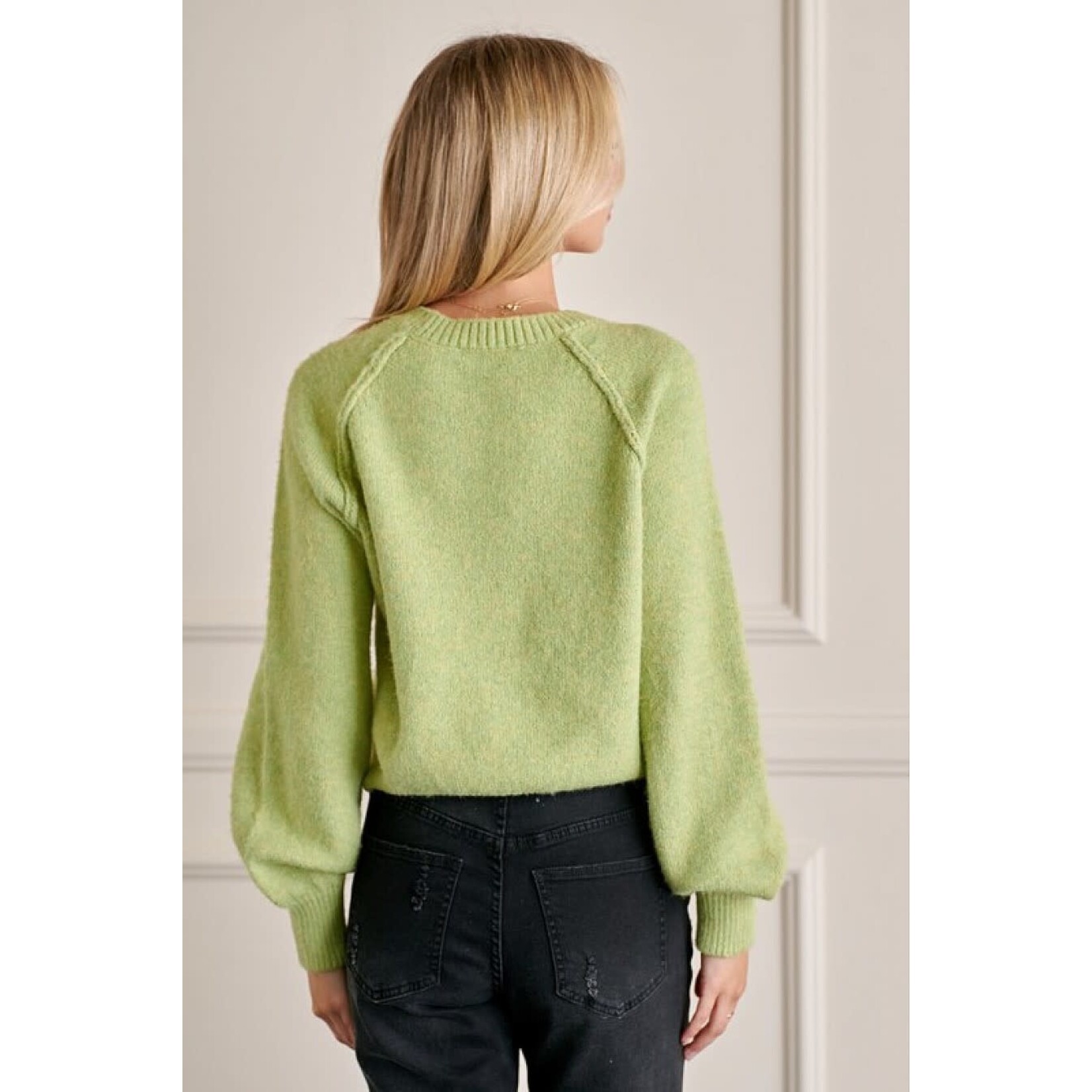 GeeGee Plus Size Reverse Stitch Sweater