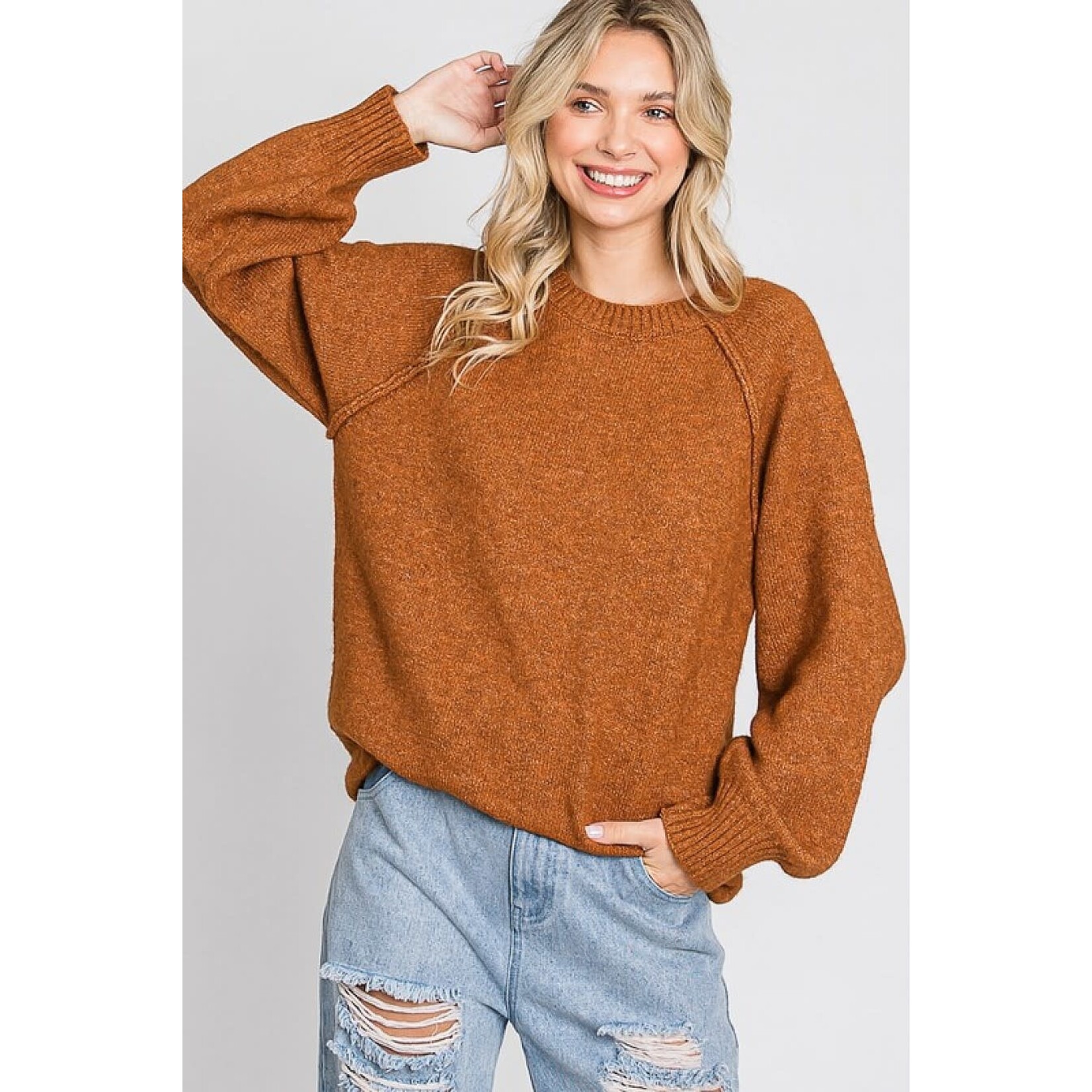 GeeGee Long Reverse Stitch Sweater