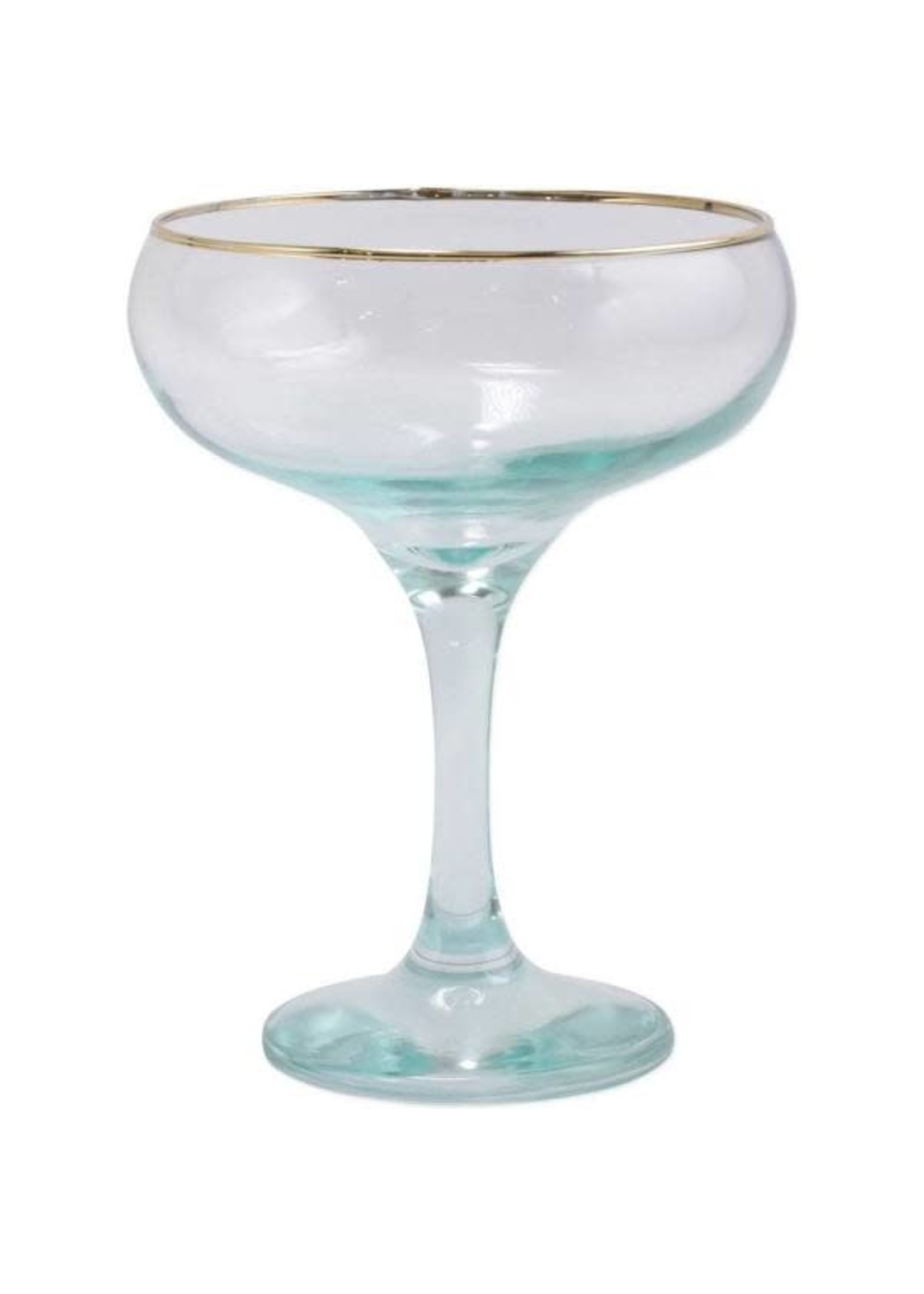 VIETRI Rainbow Pastel Assorted Coupe Champagne Glasses - Set of 4