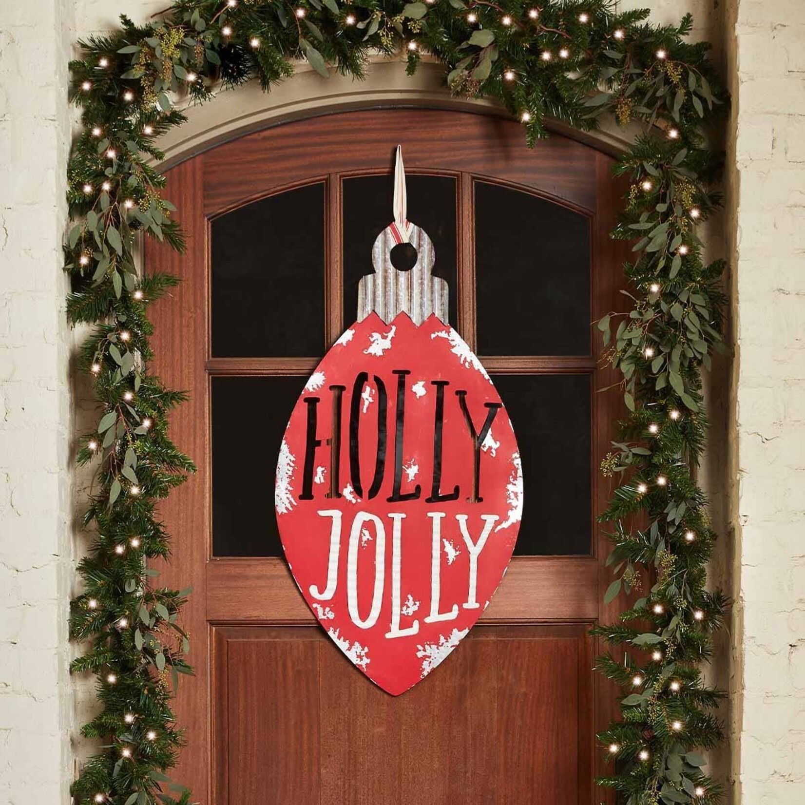 Mud Pie JOLLY ORNAMENT DOOR HANGER