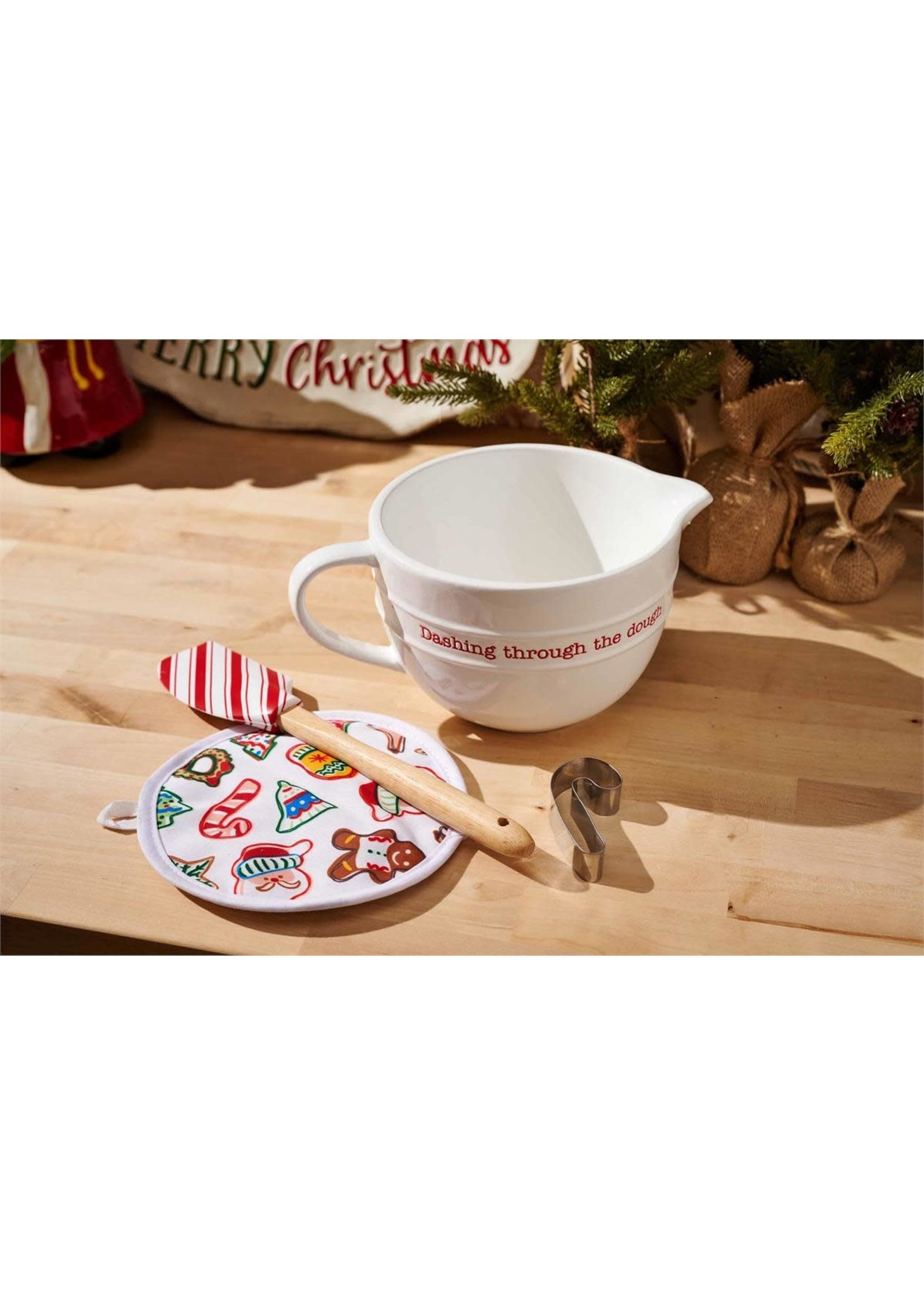 Southern Living Holiday Fair Isle Batter Mixing Bowl and Whisk Set