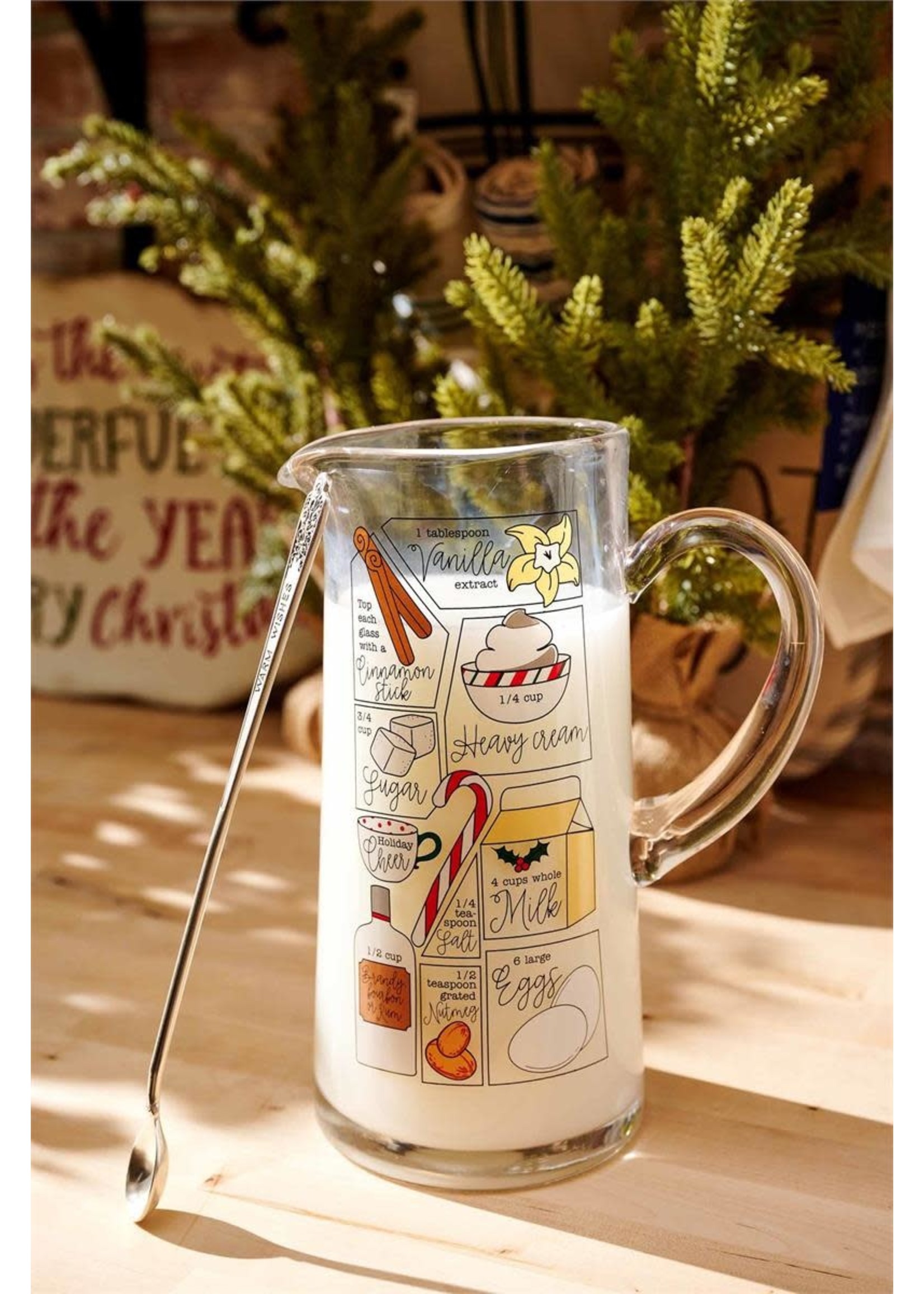 Mud Pie Eggnog Pitcher Set