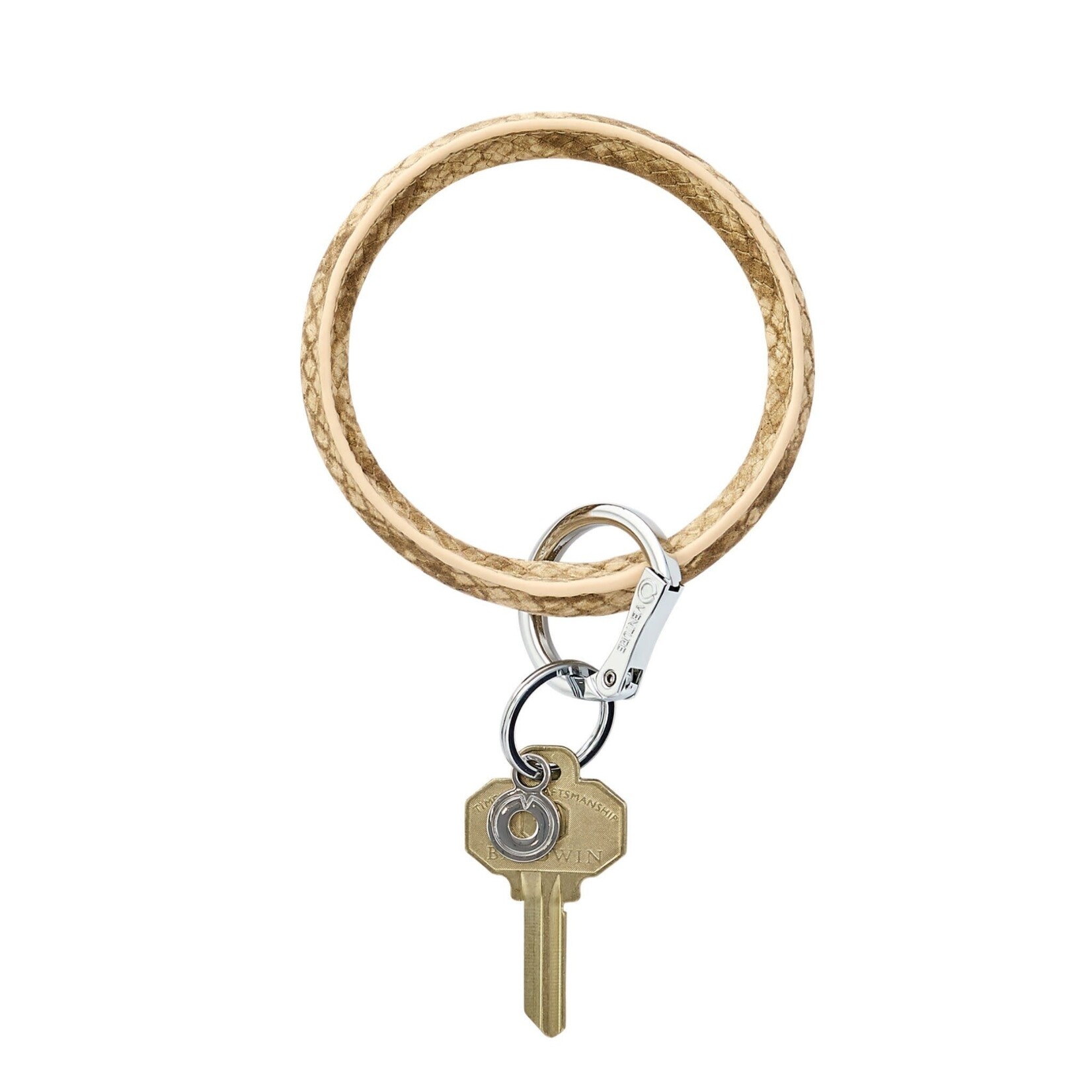 Oventure Leather Big O® Key Ring  in On The Beach of Animal Print Collection
