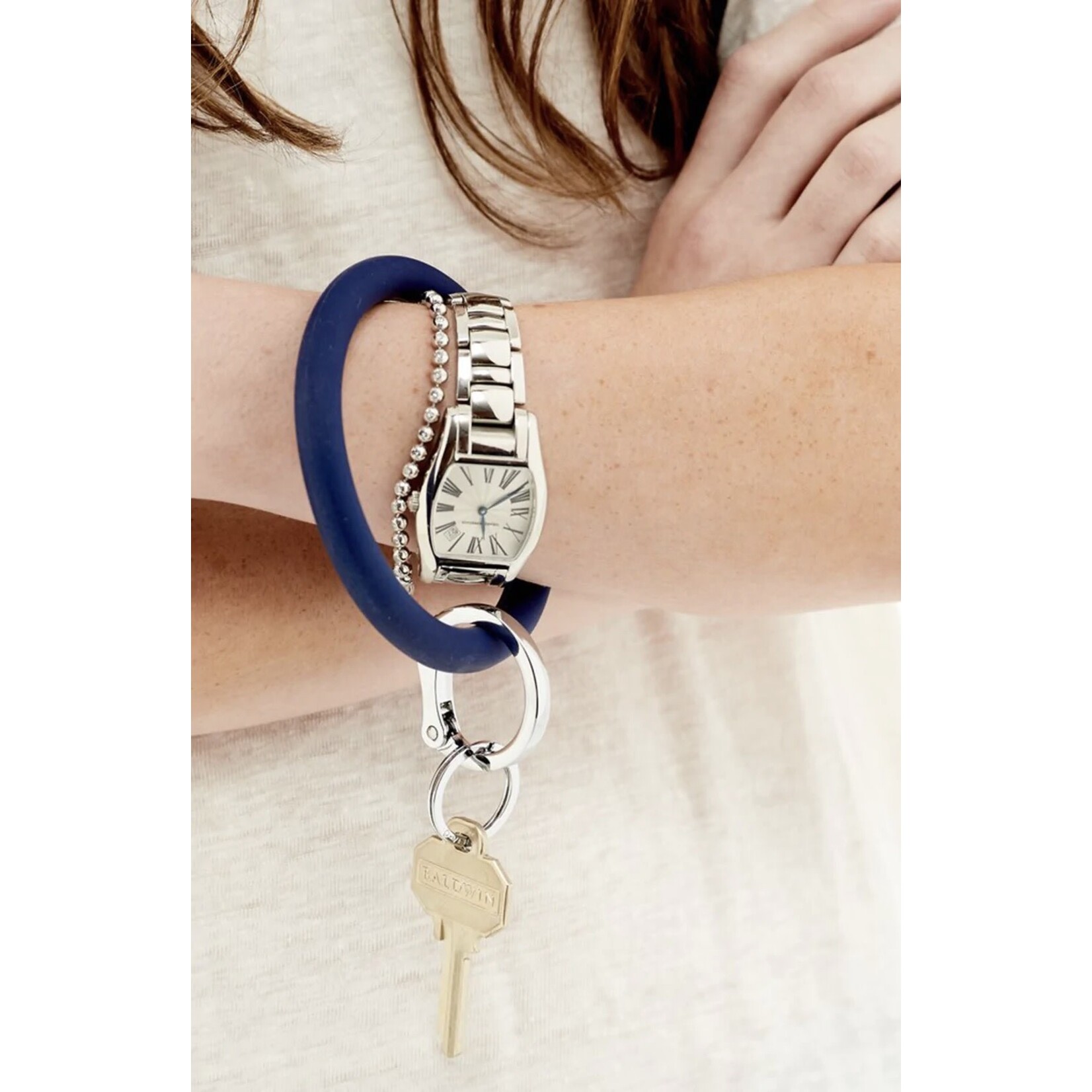 Oventure Silicone Big O® Key Ring in Midnight Navy of Signature Collection