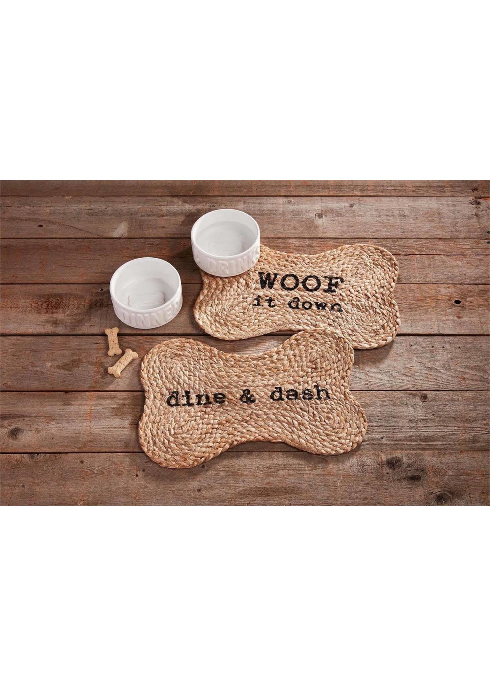 Woof Jute Dog Bowl Mat – Nest Gifts