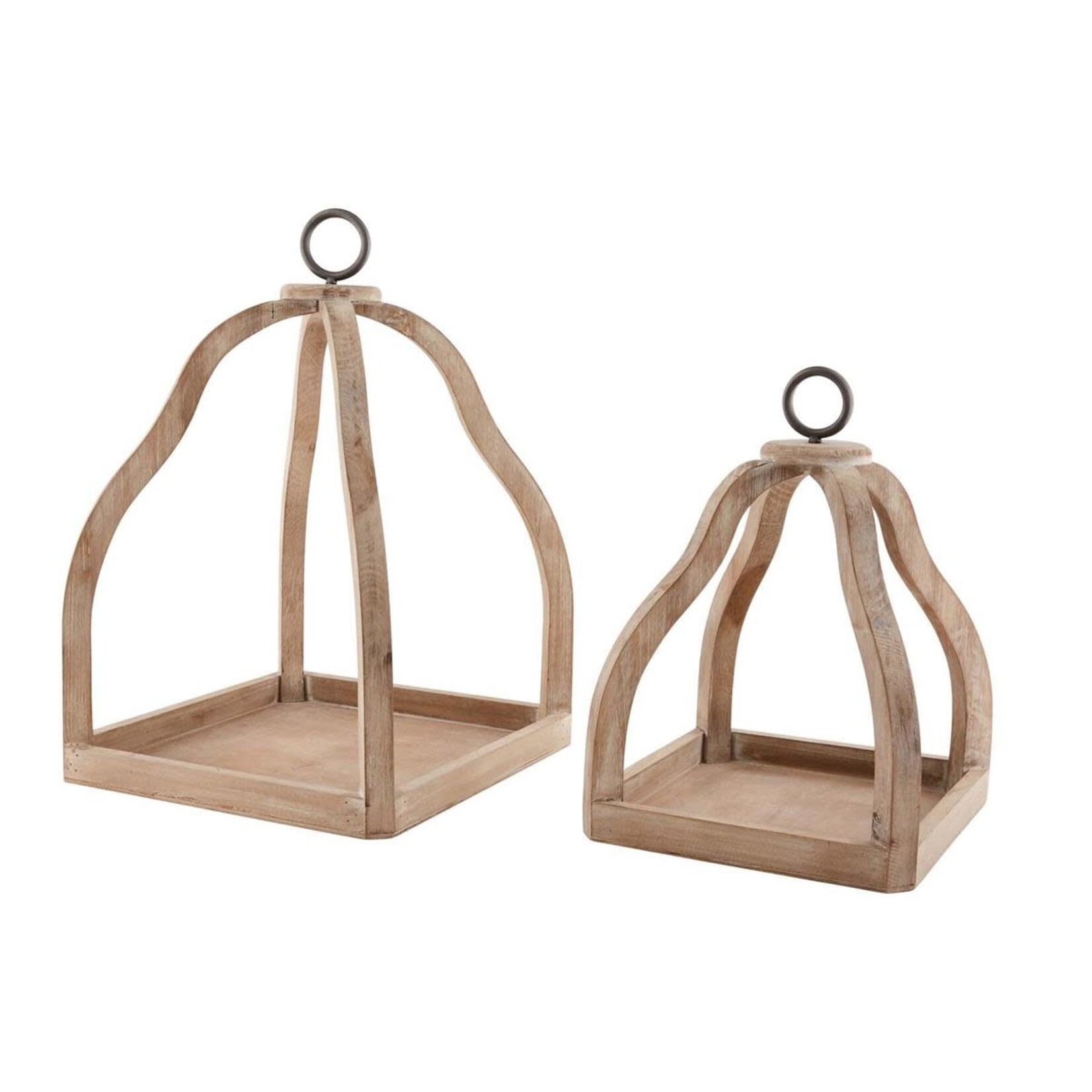 Mud Pie Large Wood Lantern