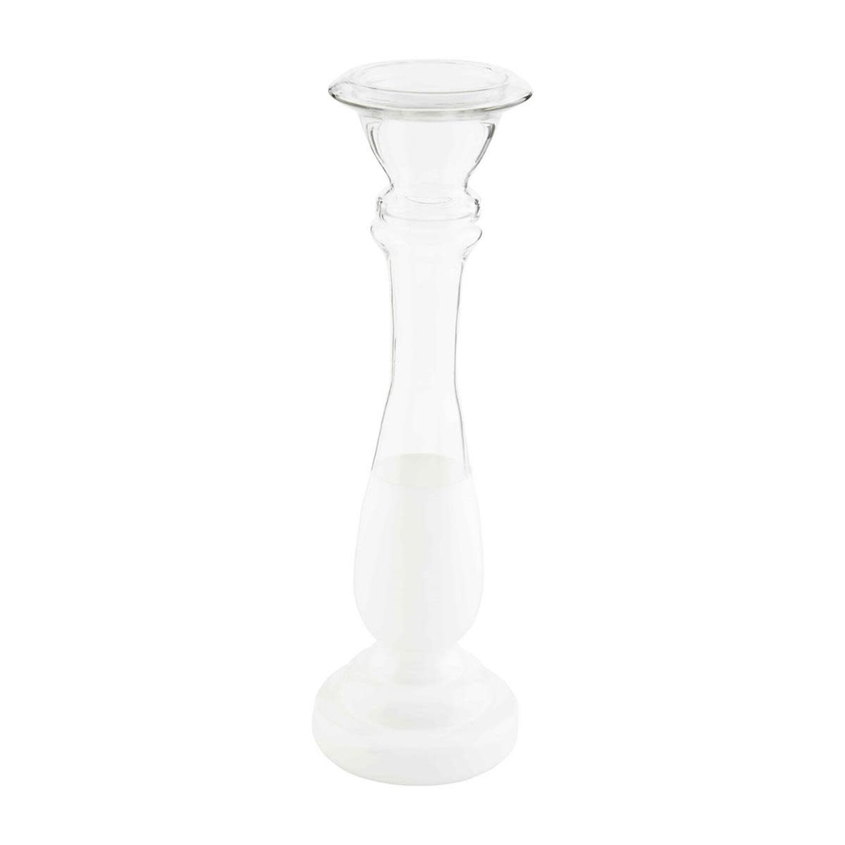 Mud Pie Large White Glass Candle Holder