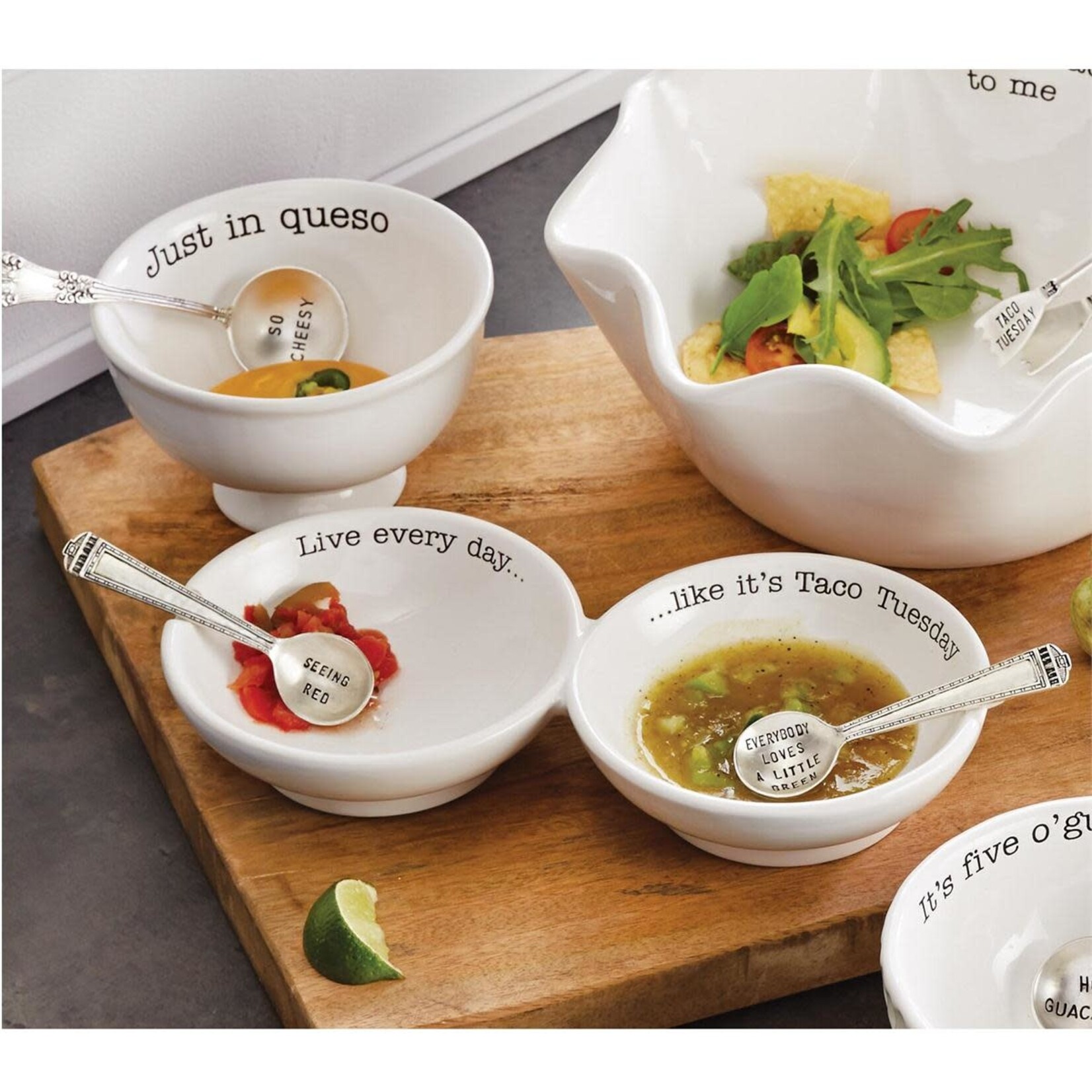 Mud Pie Taco Tuesday Salsa Serving Bowl Set