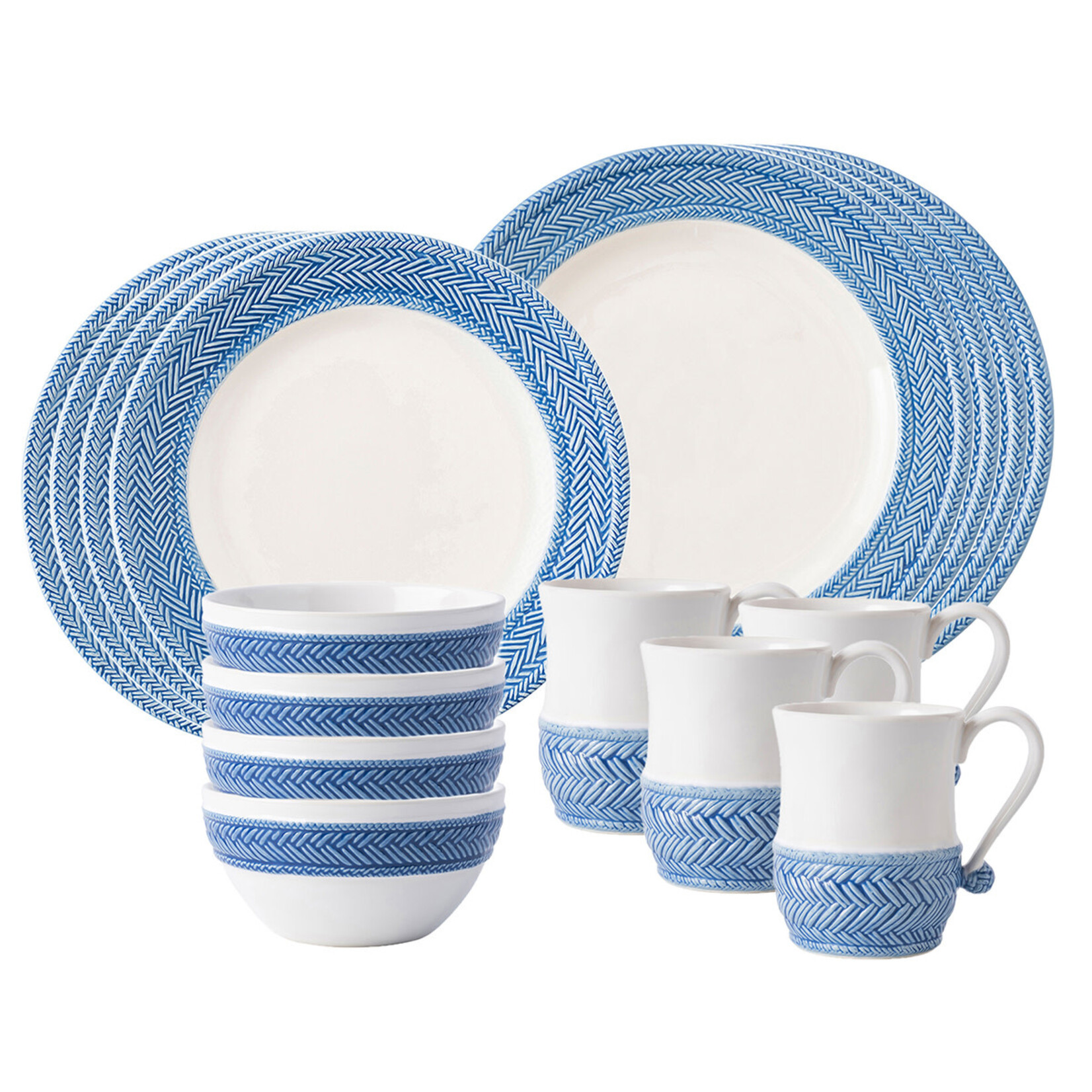 Juliska Le Panier White/Delft Cereal/Ice Cream Bowl