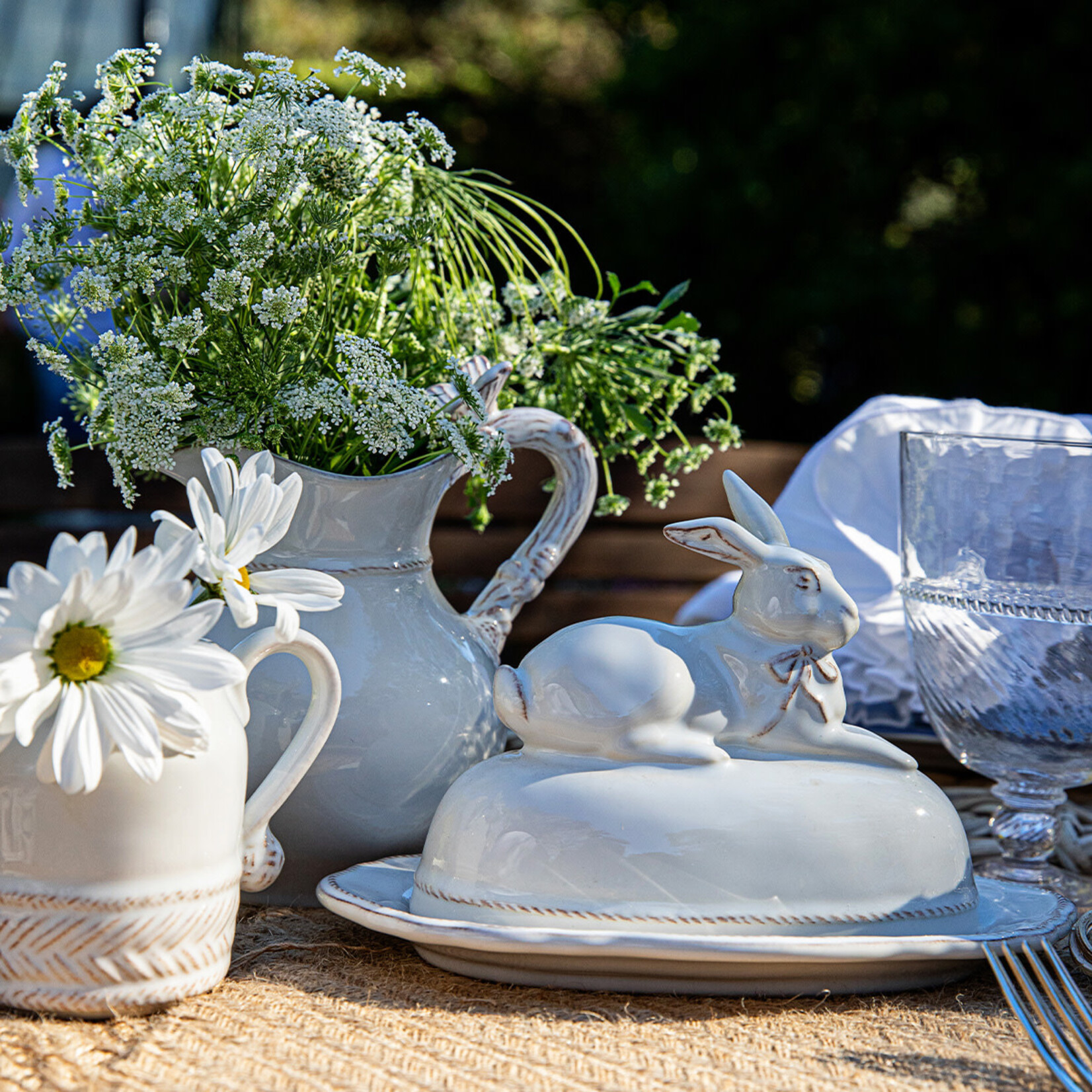 Juliska Clever Creatures Bridget - Bunny Butter Dish