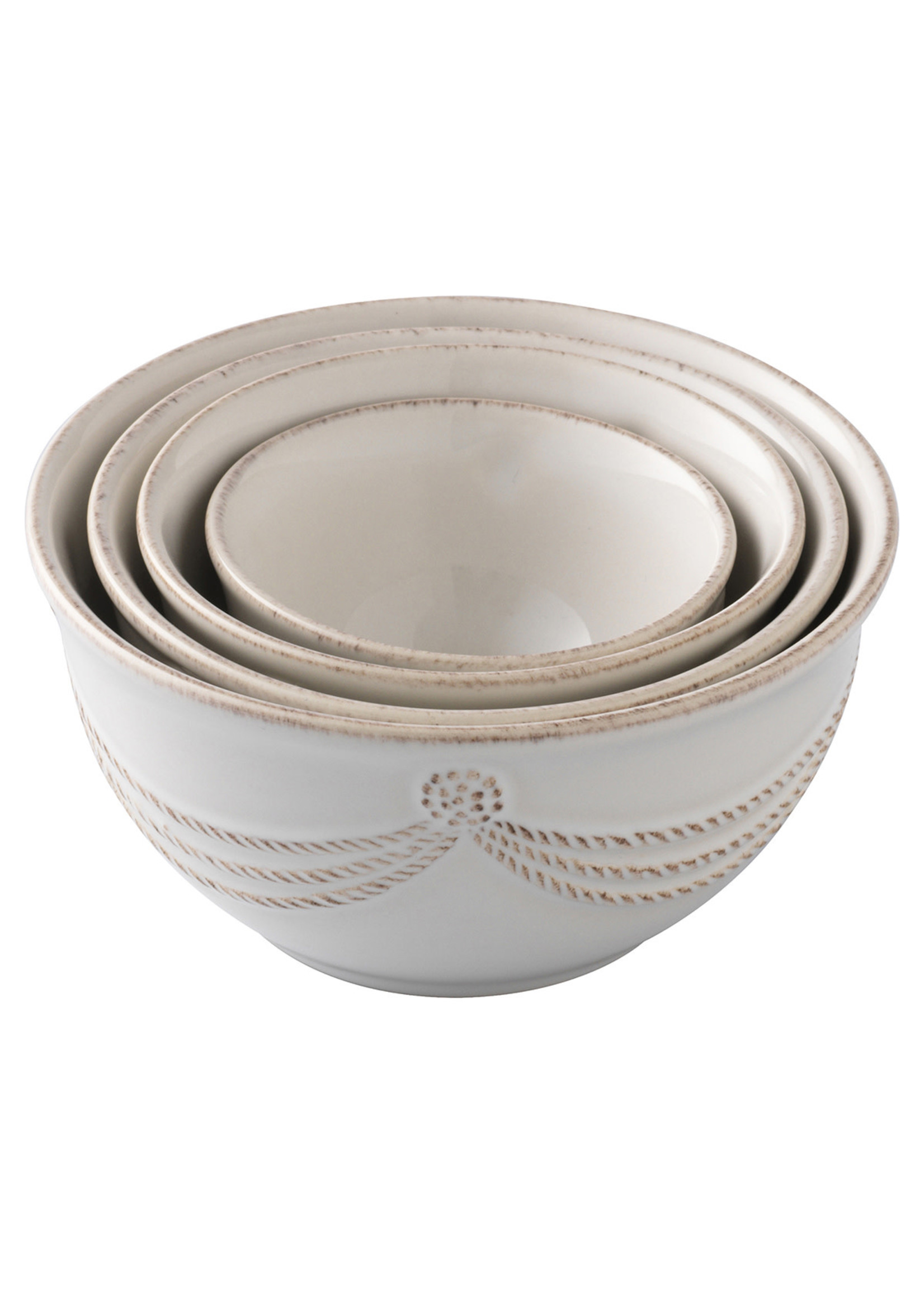 Juliska Berry & Thread Whitewash Nesting Prep Bowl Set/4