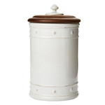 Juliska Berry & Thread Whitewash 10" Canister with Wooden Lid