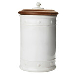 Juliska Berry & Thread Whitewash 11.5" Canister with Wooden Lid