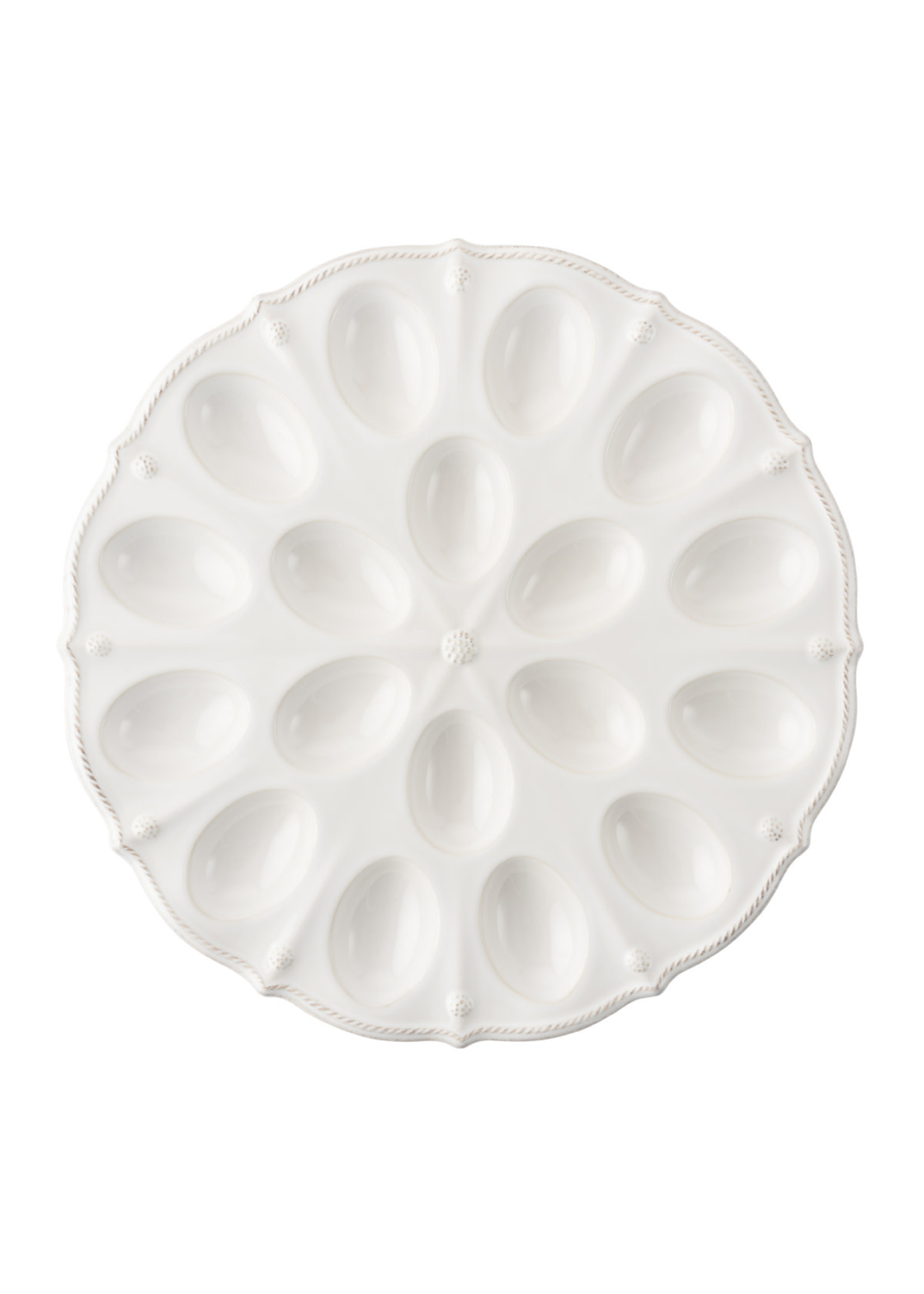 Juliska Berry & Thread Whitewash Deviled Egg Platter